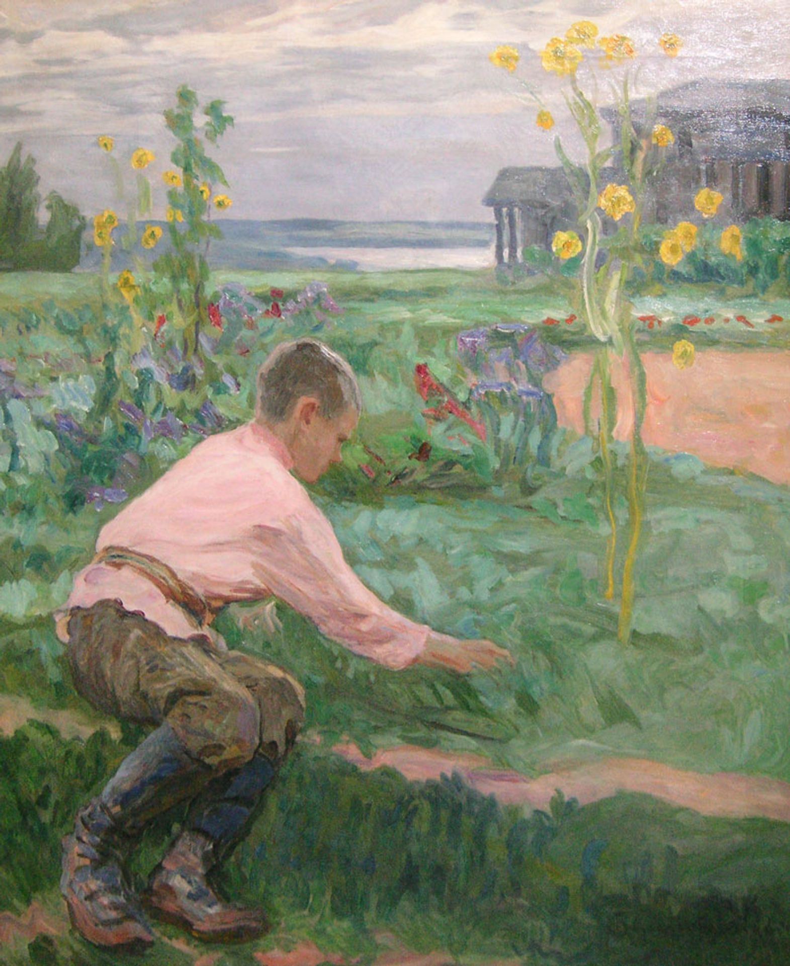 Boy on a Grass by Nikolay Bogdanov-Belsky