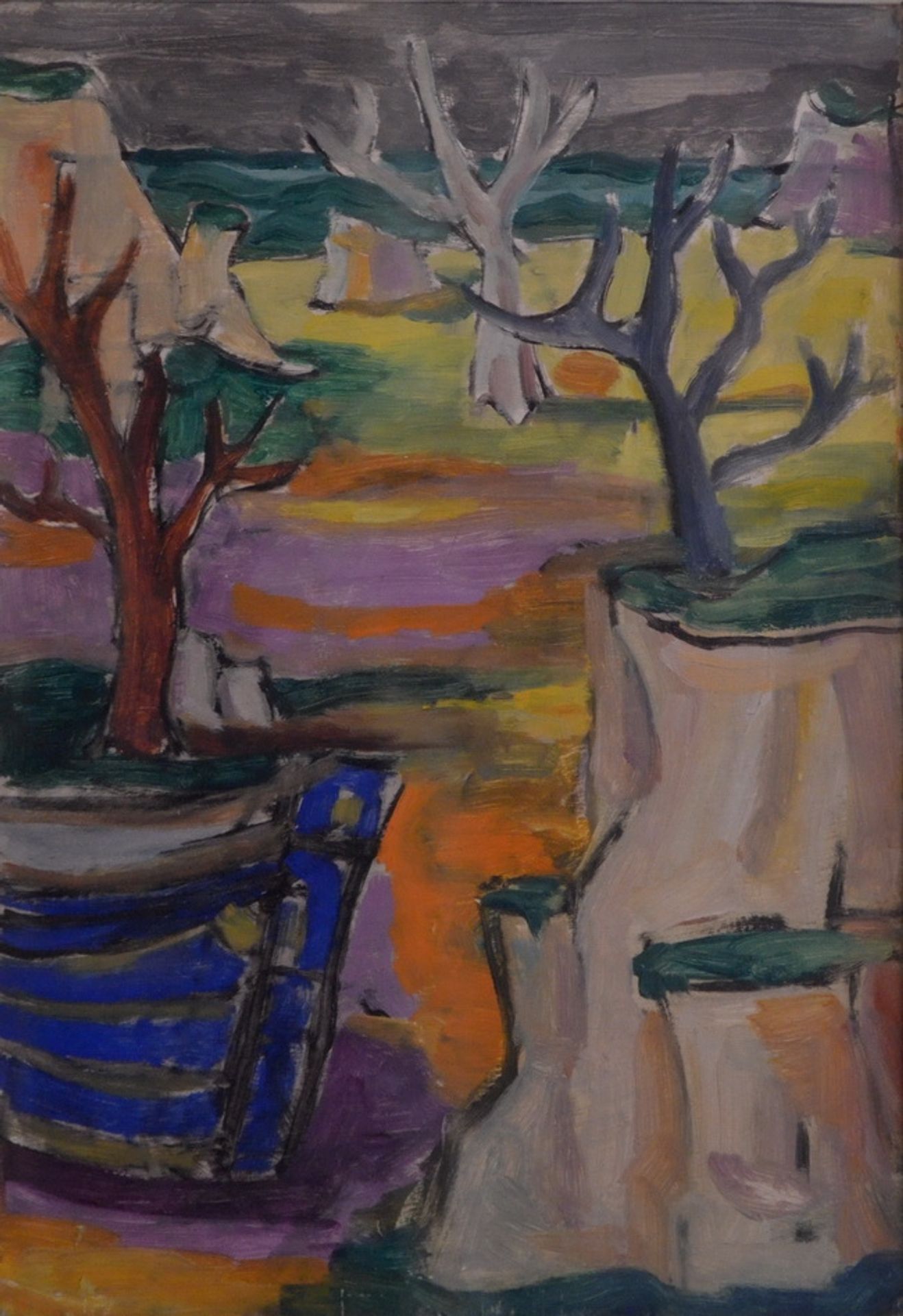 Landscape with Boat by Ligia Macovei