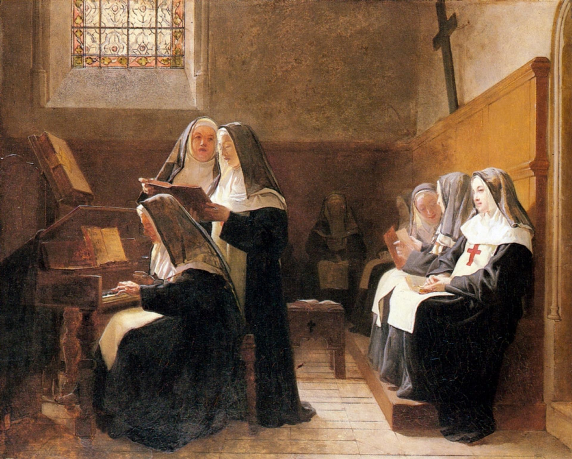 The Convent Choir by Jehan Georges Vibert
