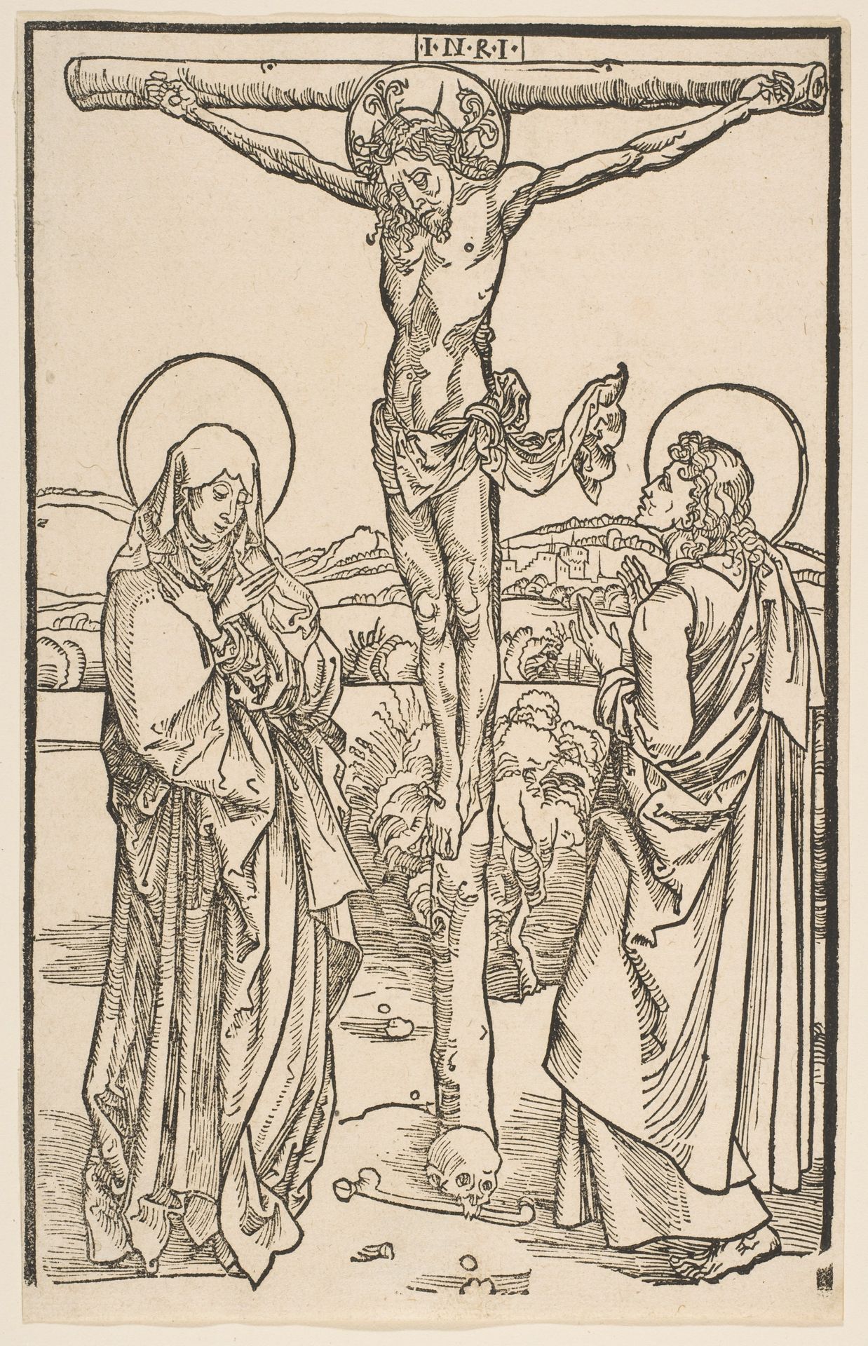 Christ on the Cross with the Virgin and Saint John by Albrecht Durer