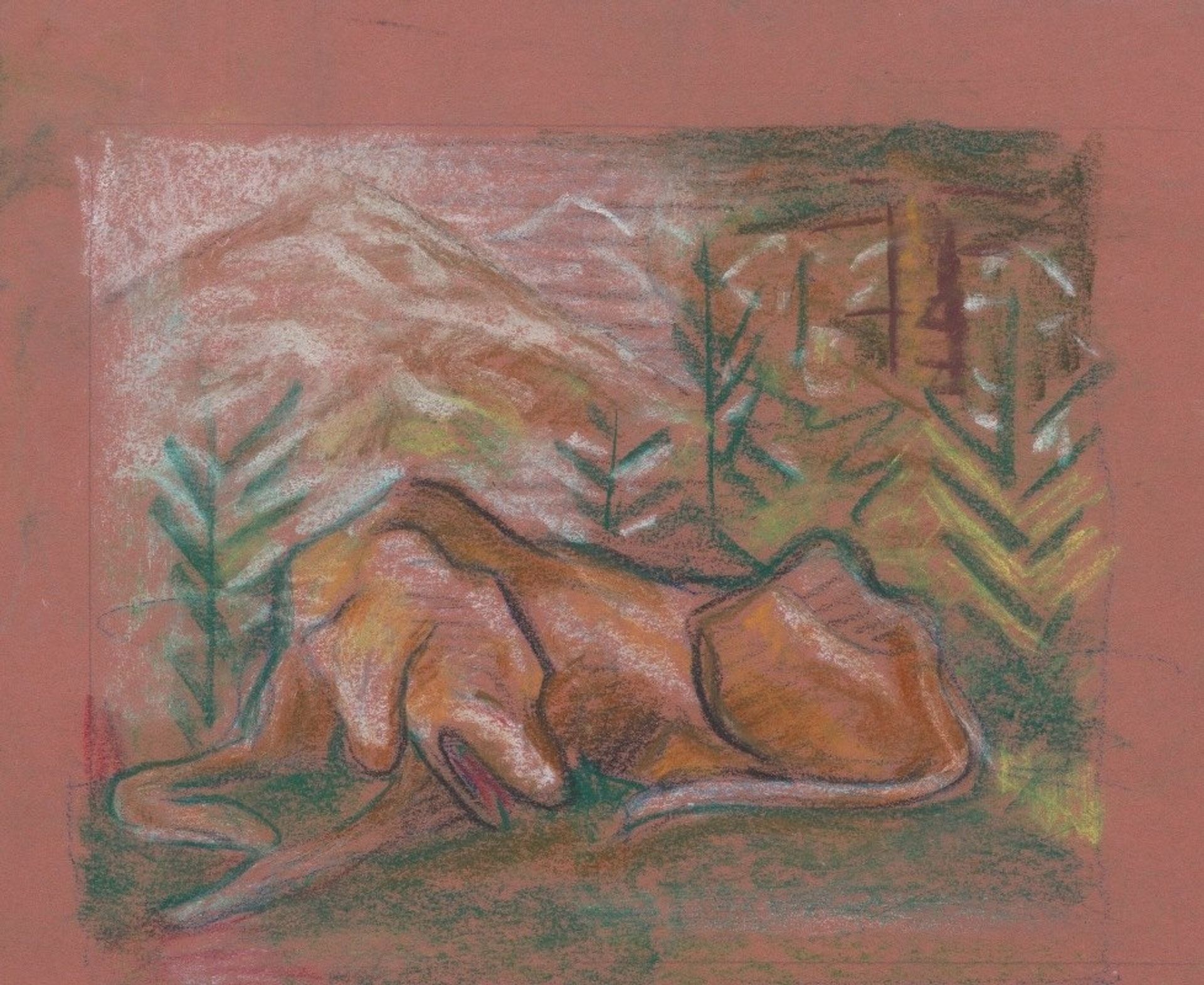Dog in the Woods by Arnold Peter Weisz-Kubínčan