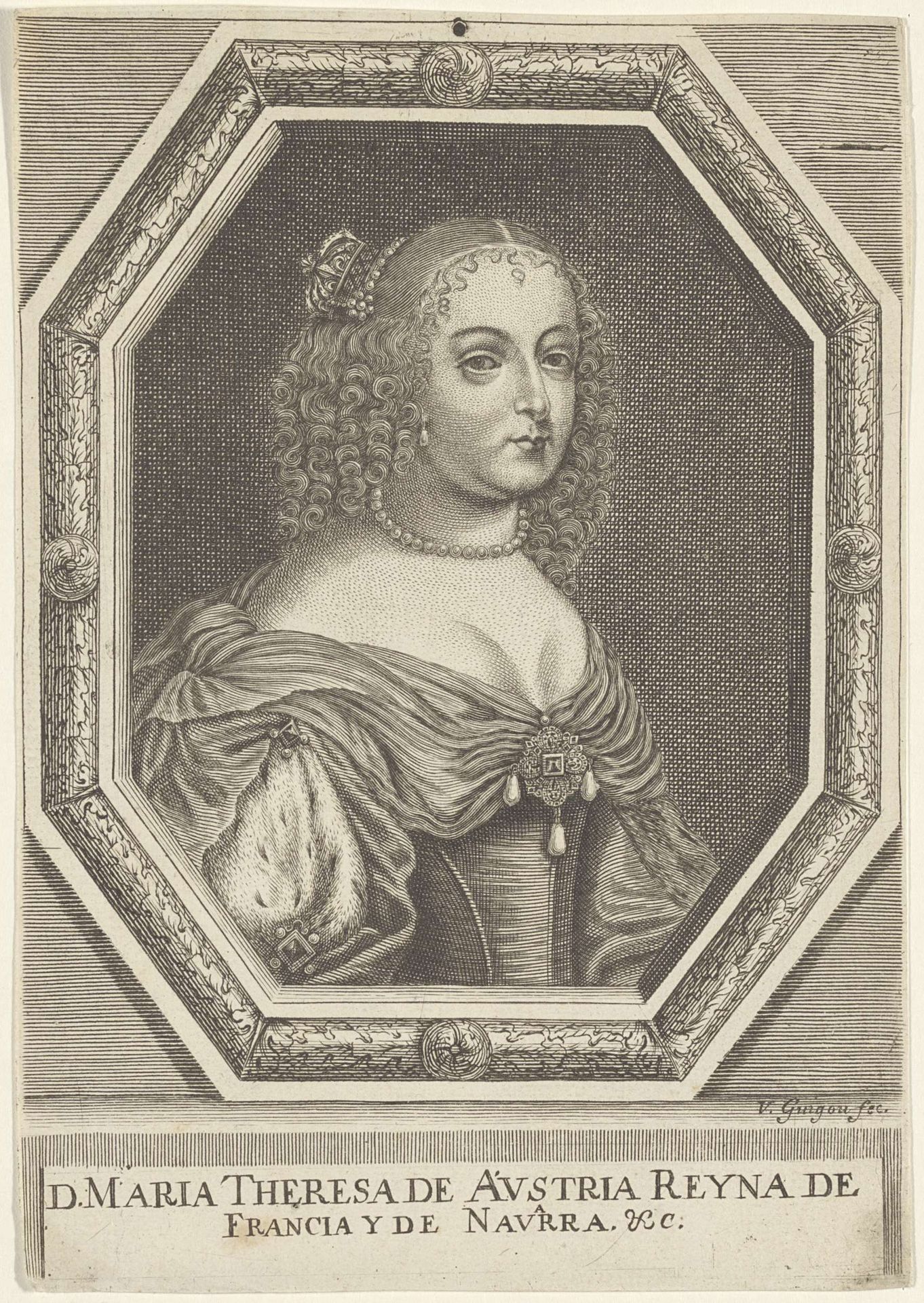 Portret van Maria Theresia van Oostenrijk by V. Guigou