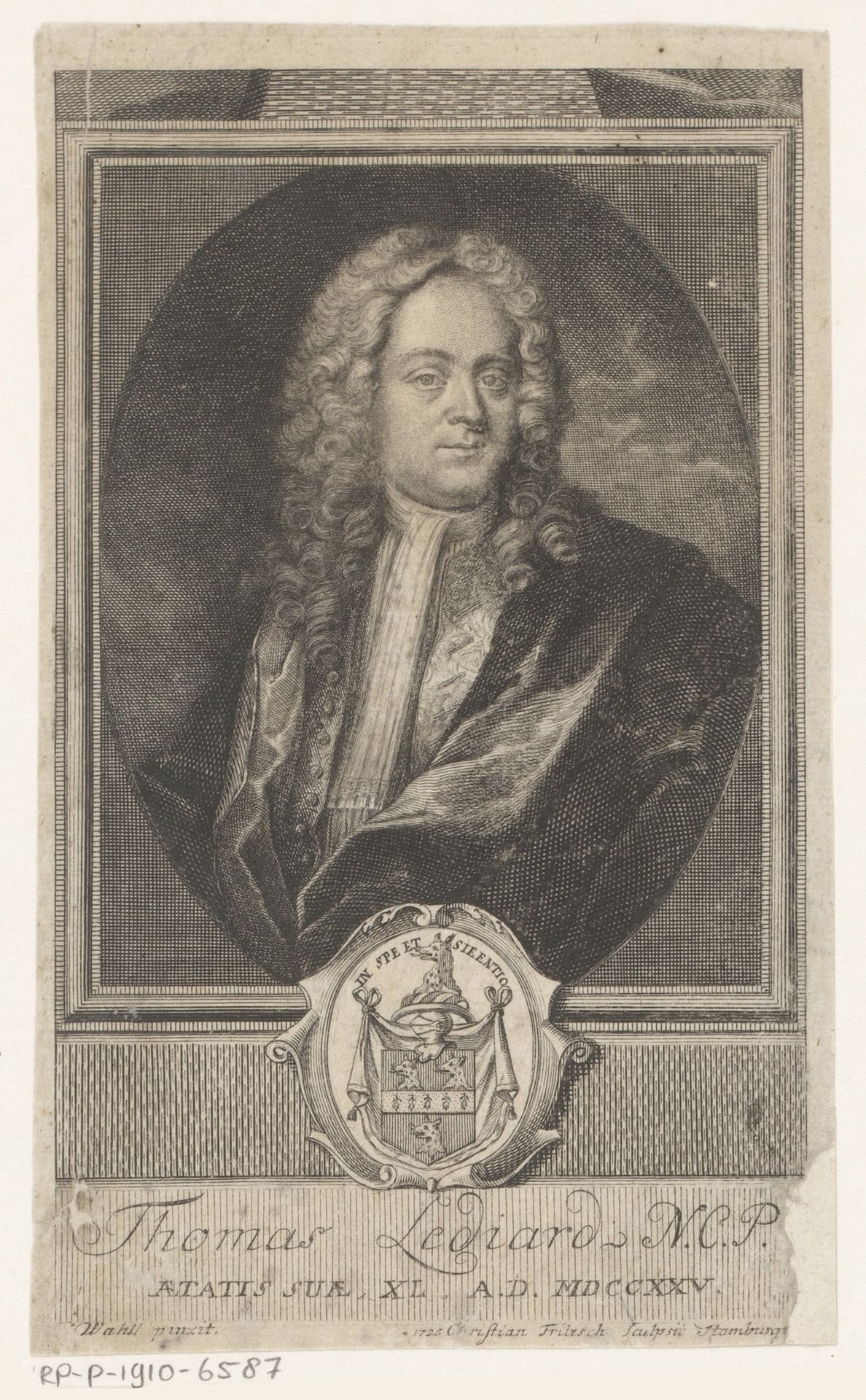 Portret van Thomas Lediard op 40-jarige leeftijd by Christian Fritzsch