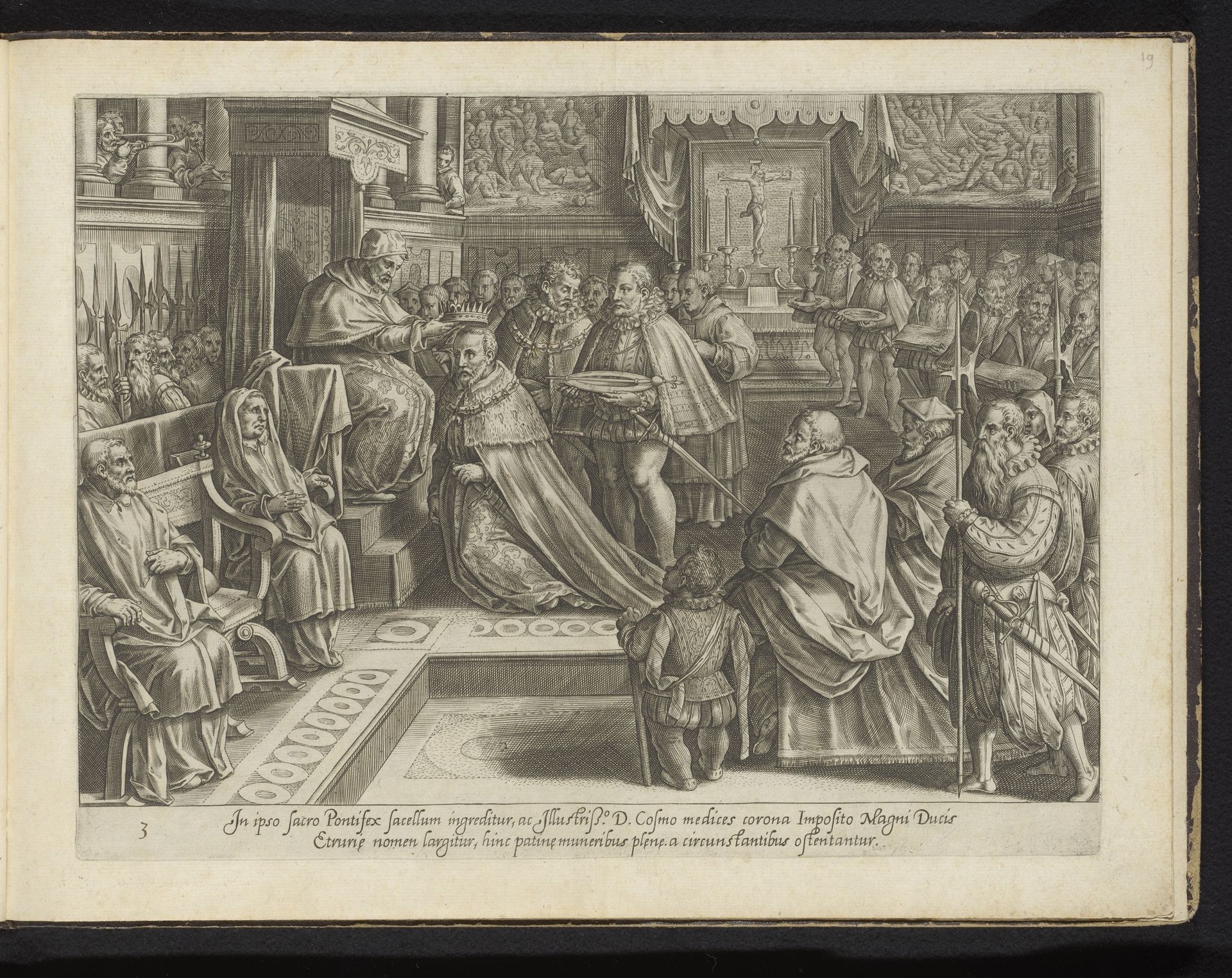 Kroning van Cosimo De' Medici in 1569 by Philips Galle