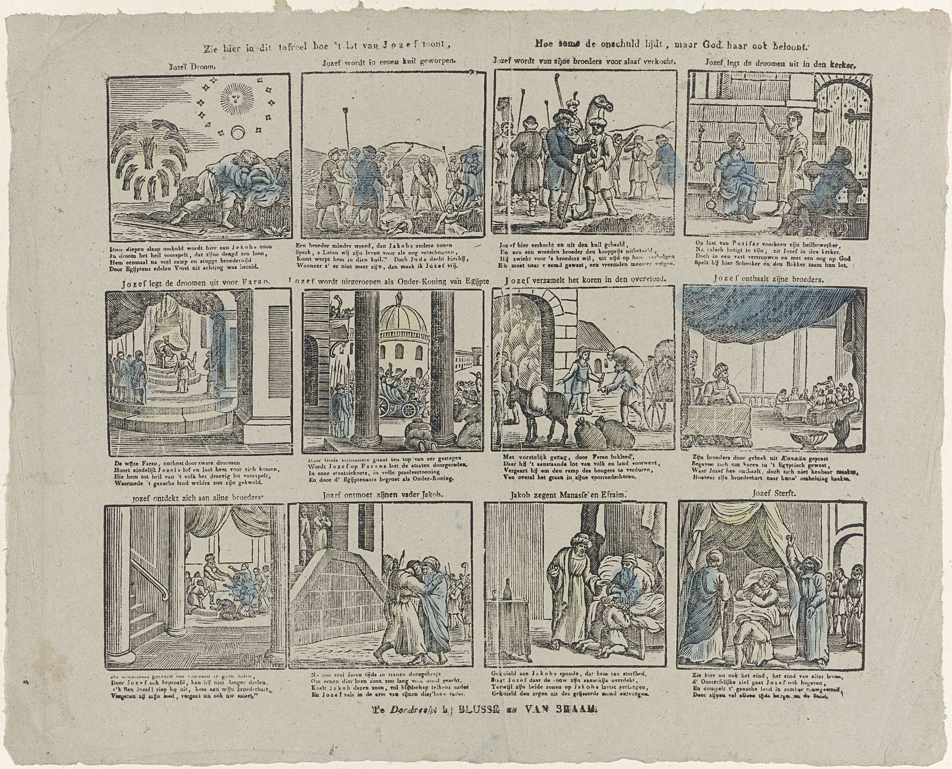 Zie hier in dit tafreel hoe 't lot van Jozef toont, / Hoe soms de onschuld lijdt, maar God haar ook betoont by Alexander Cranendoncq