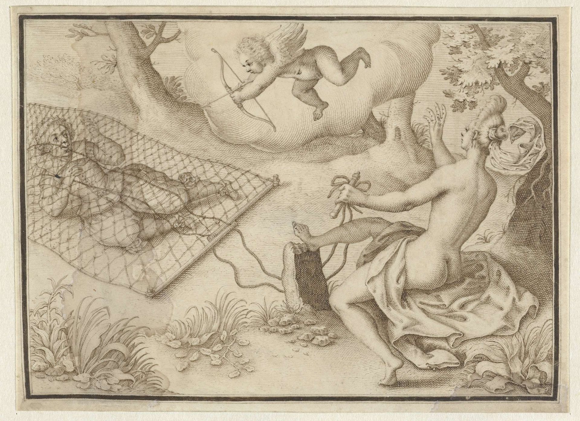 Het slagnet by Adriaen Matham