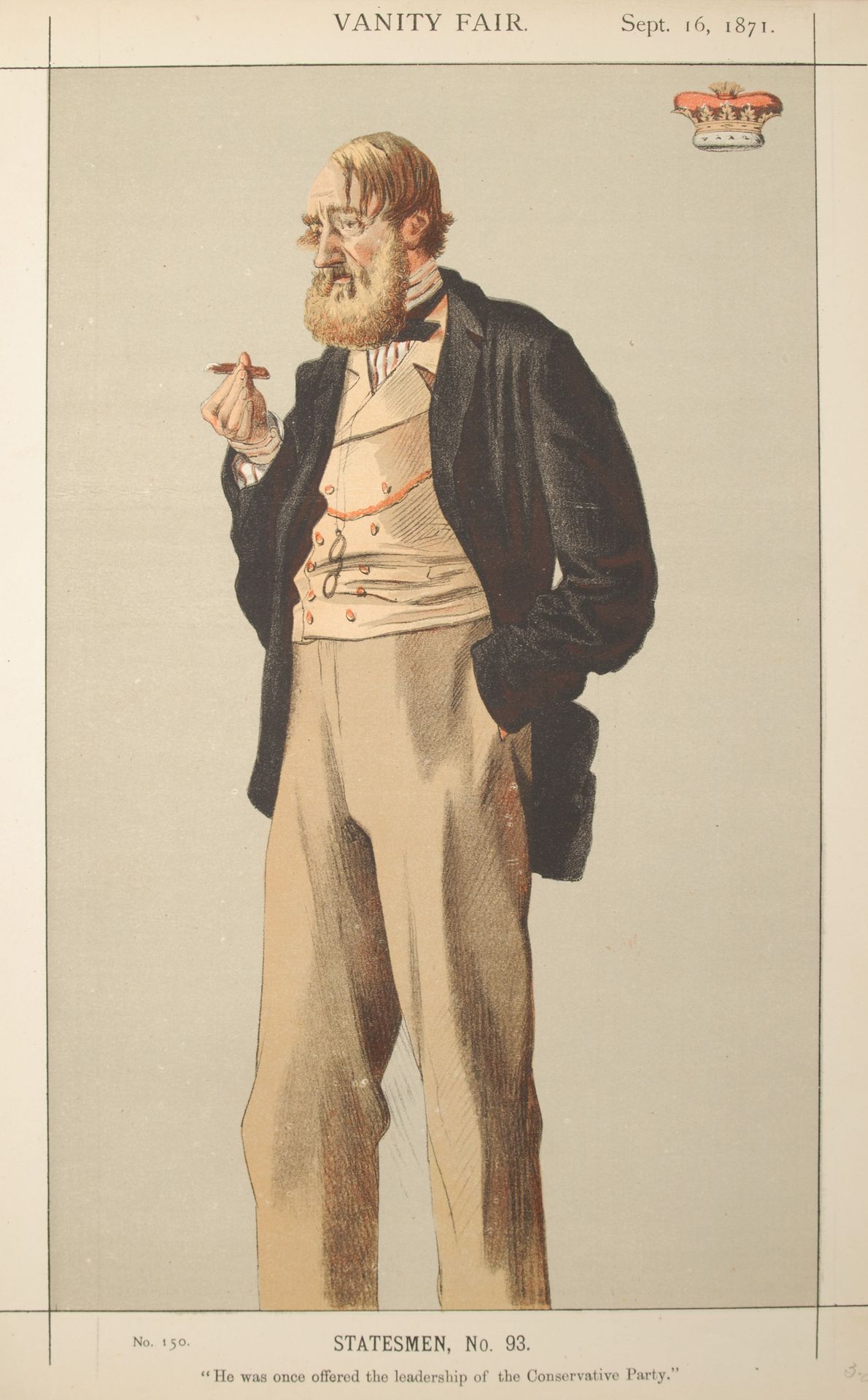 Statesman No.093° - Caricature of The Duke of Rutland by James Tissot