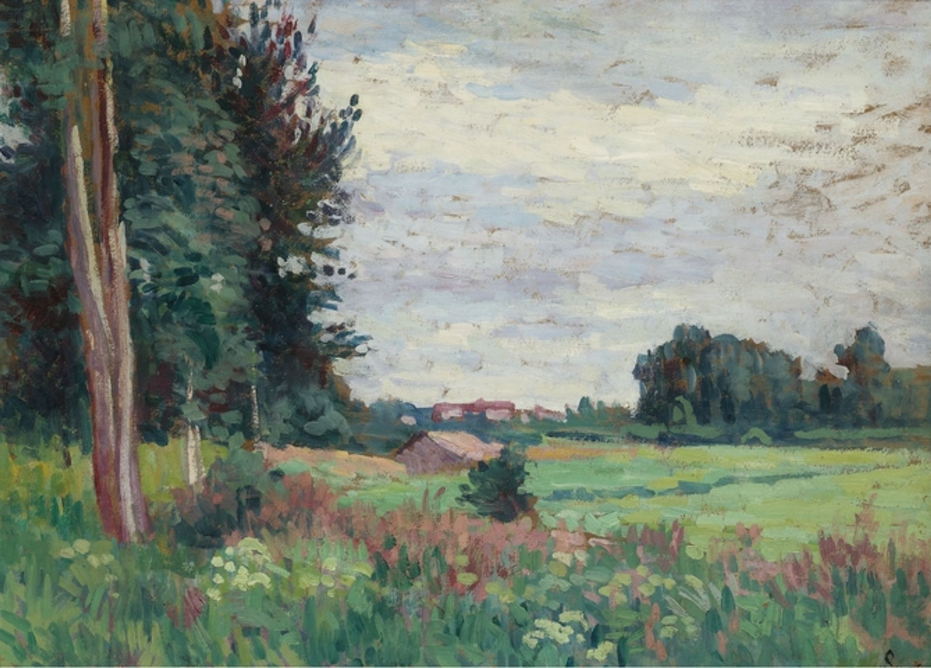 View Of Méréville by Maximilien Luce