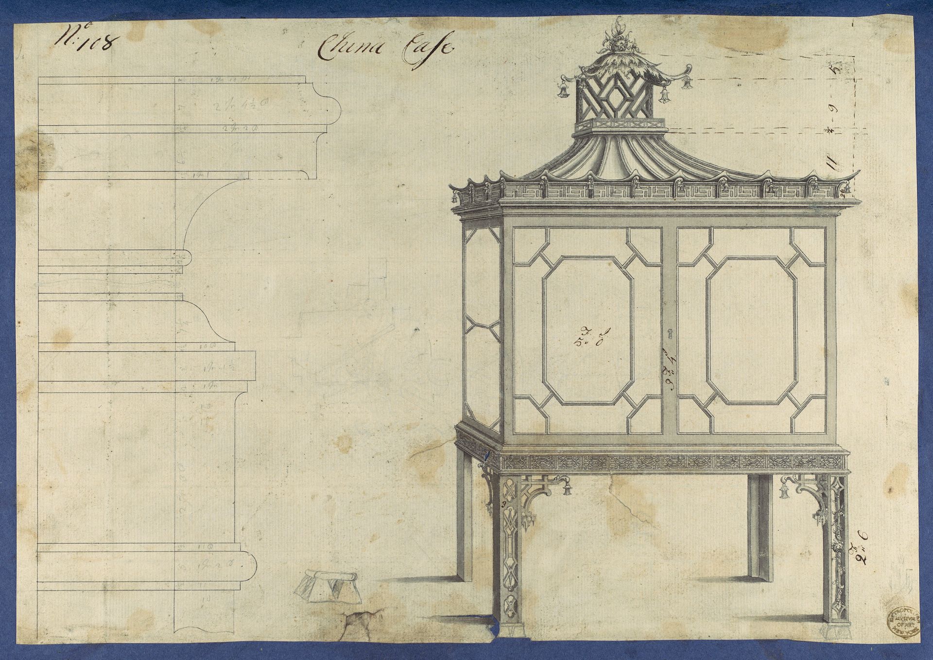 China Case, from Chippendale Drawings, Vol. II by Thomas Chippendale