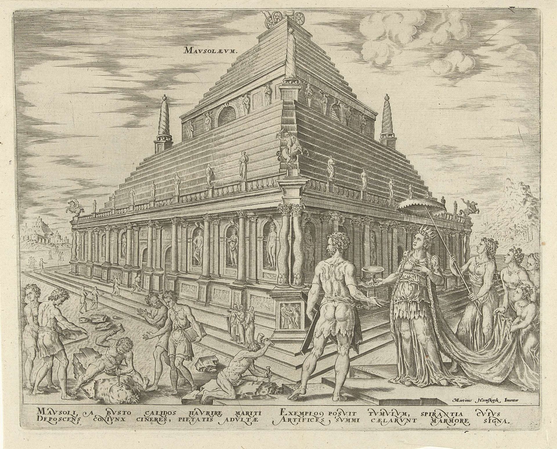 Mausoleum van Halicarnassus by Philips Galle