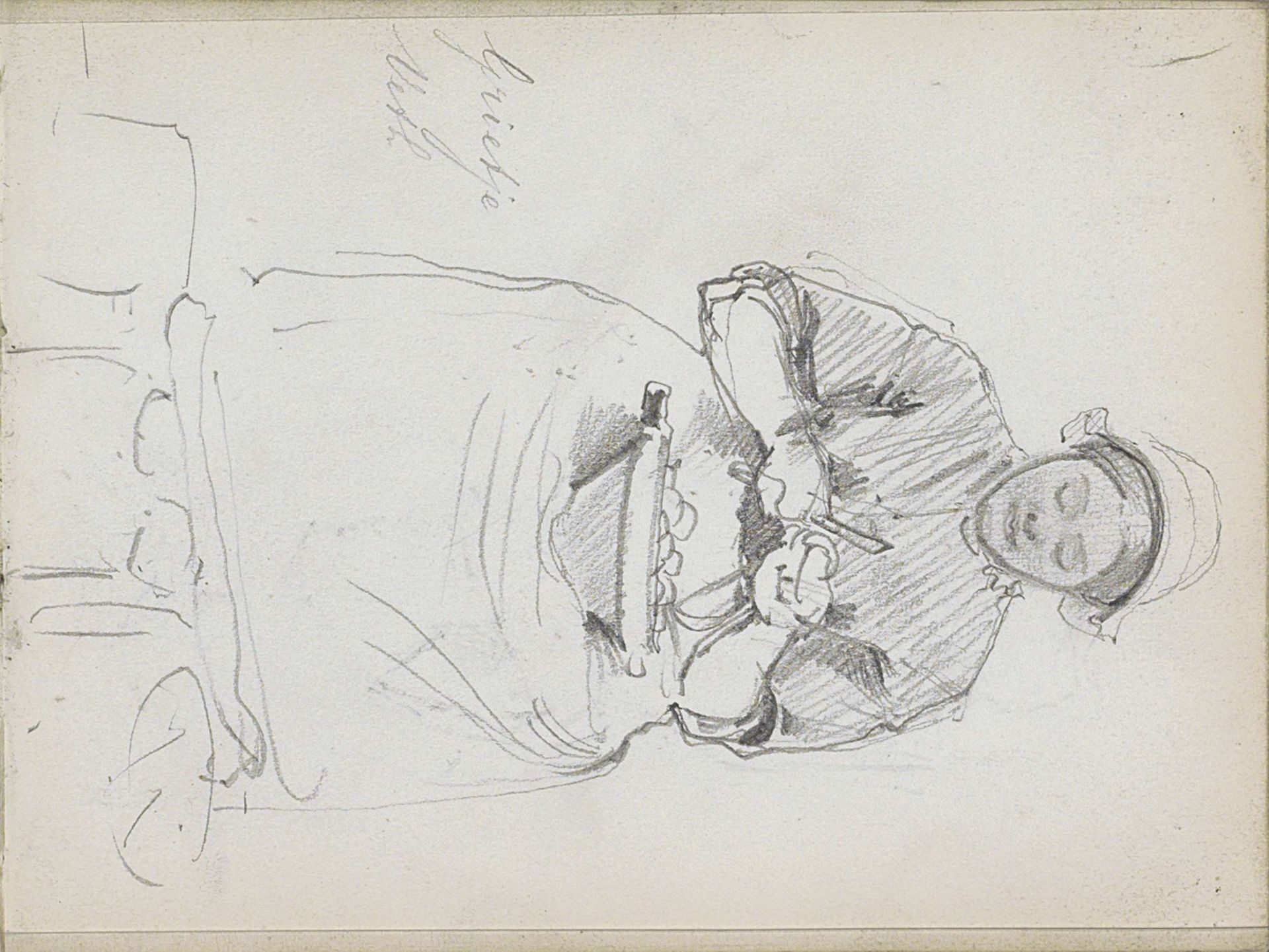 Portret van Grietje Veth by George Clausen