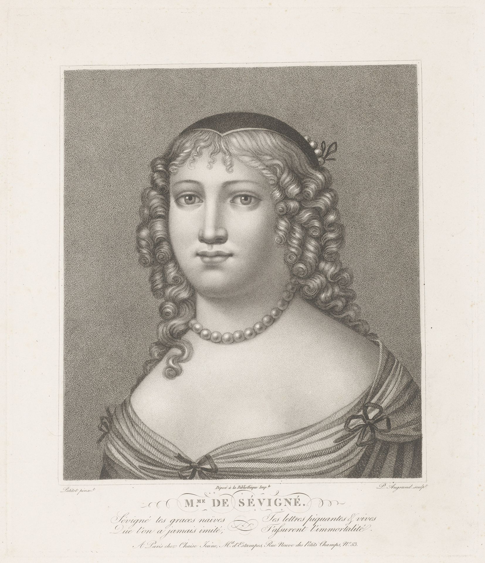 Portret van Madame de Sévigné by Parfait Augrand