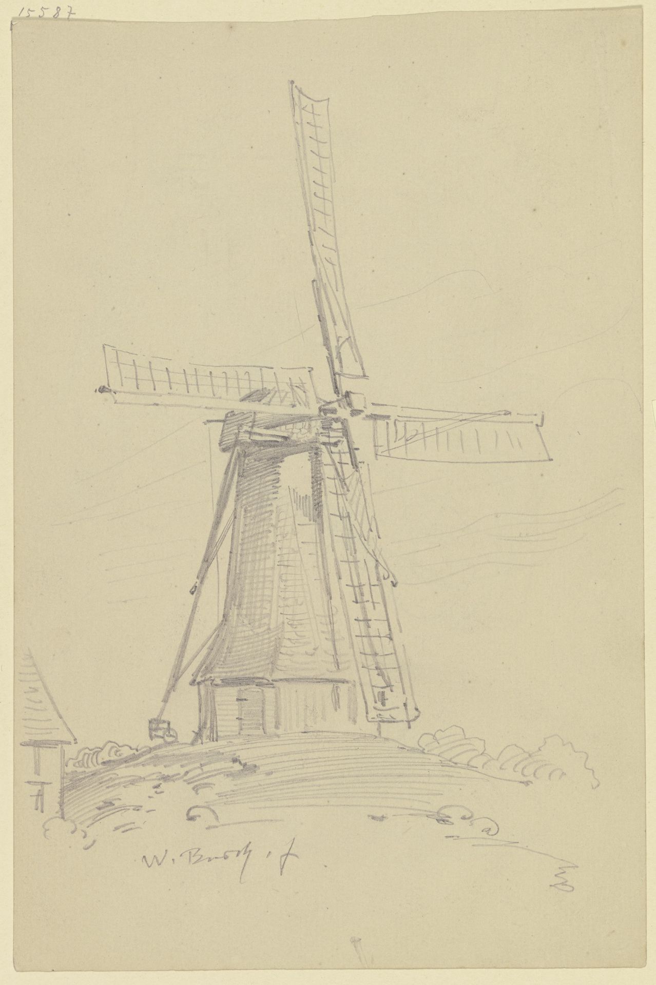 Dutch windmill by Wilhelm Busch