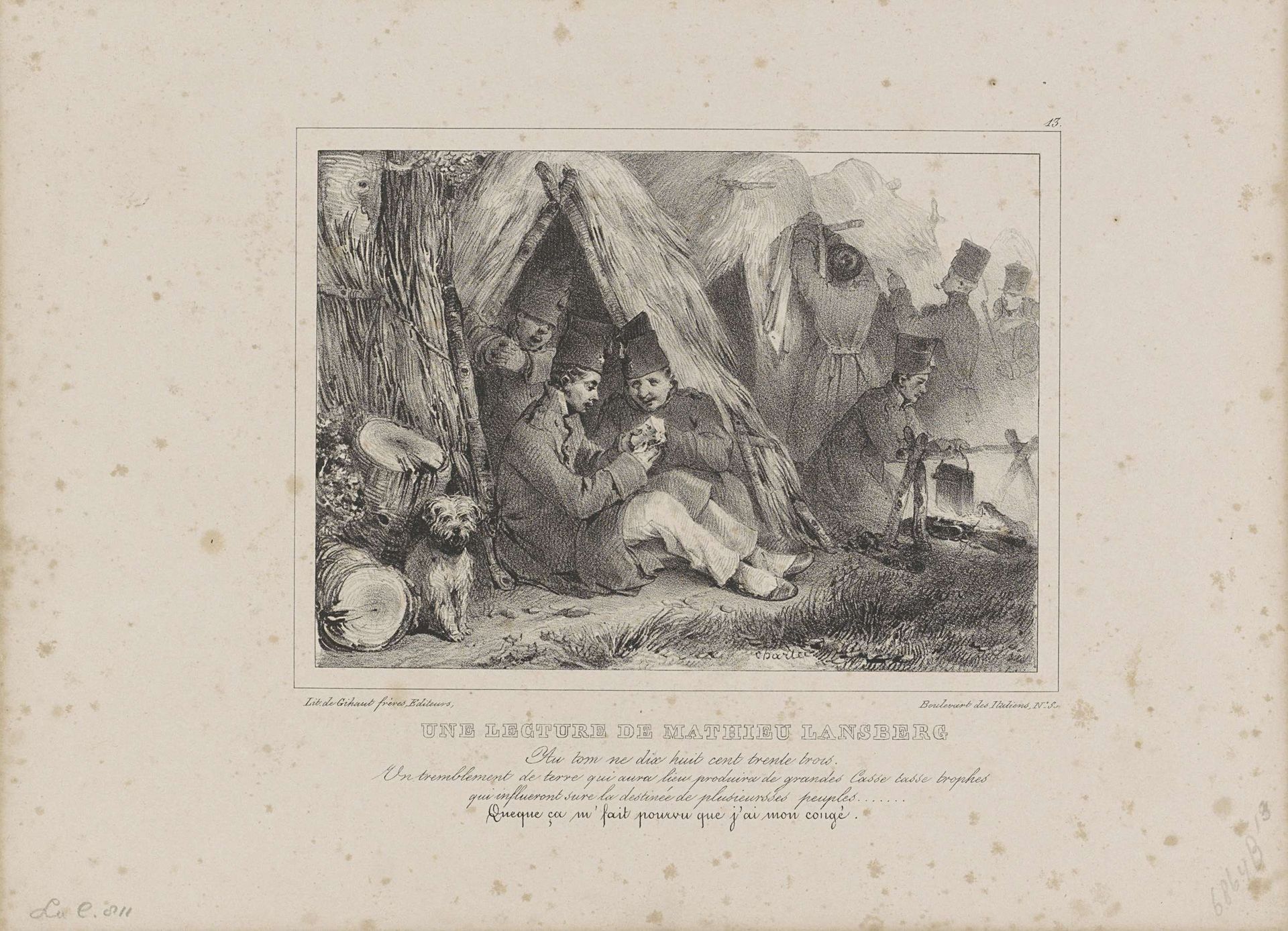 Bivak, 1832 by Nicolas Toussaint Charlet