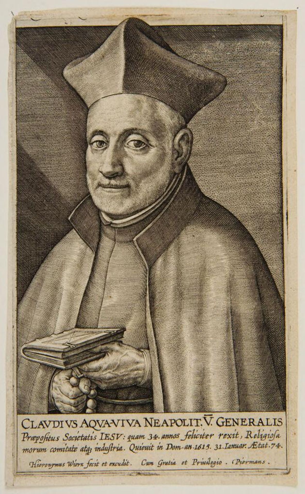 Claudius Aquaviva by Hieronymus Wierix