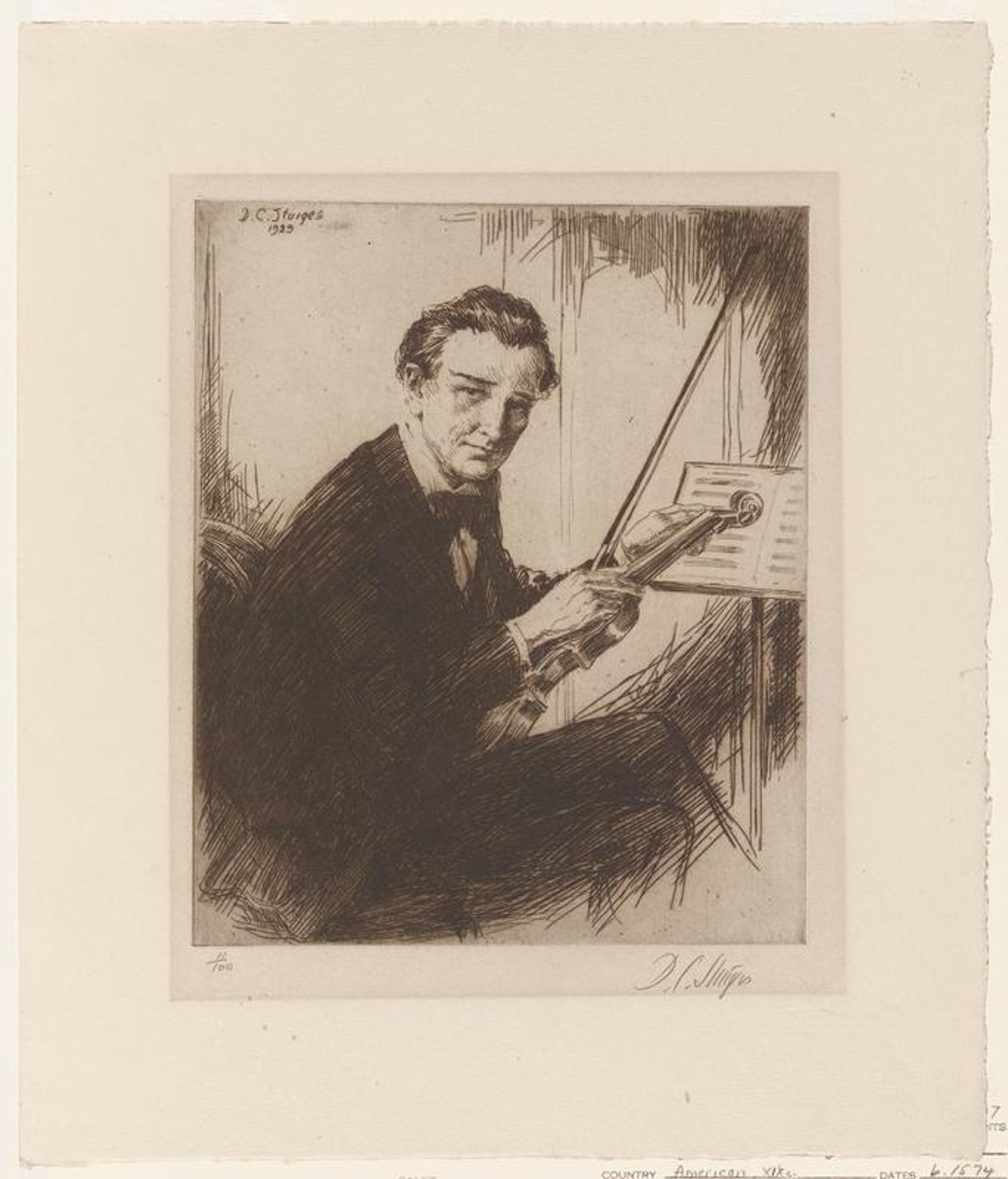 The Violinist by Dwight Case Sturges