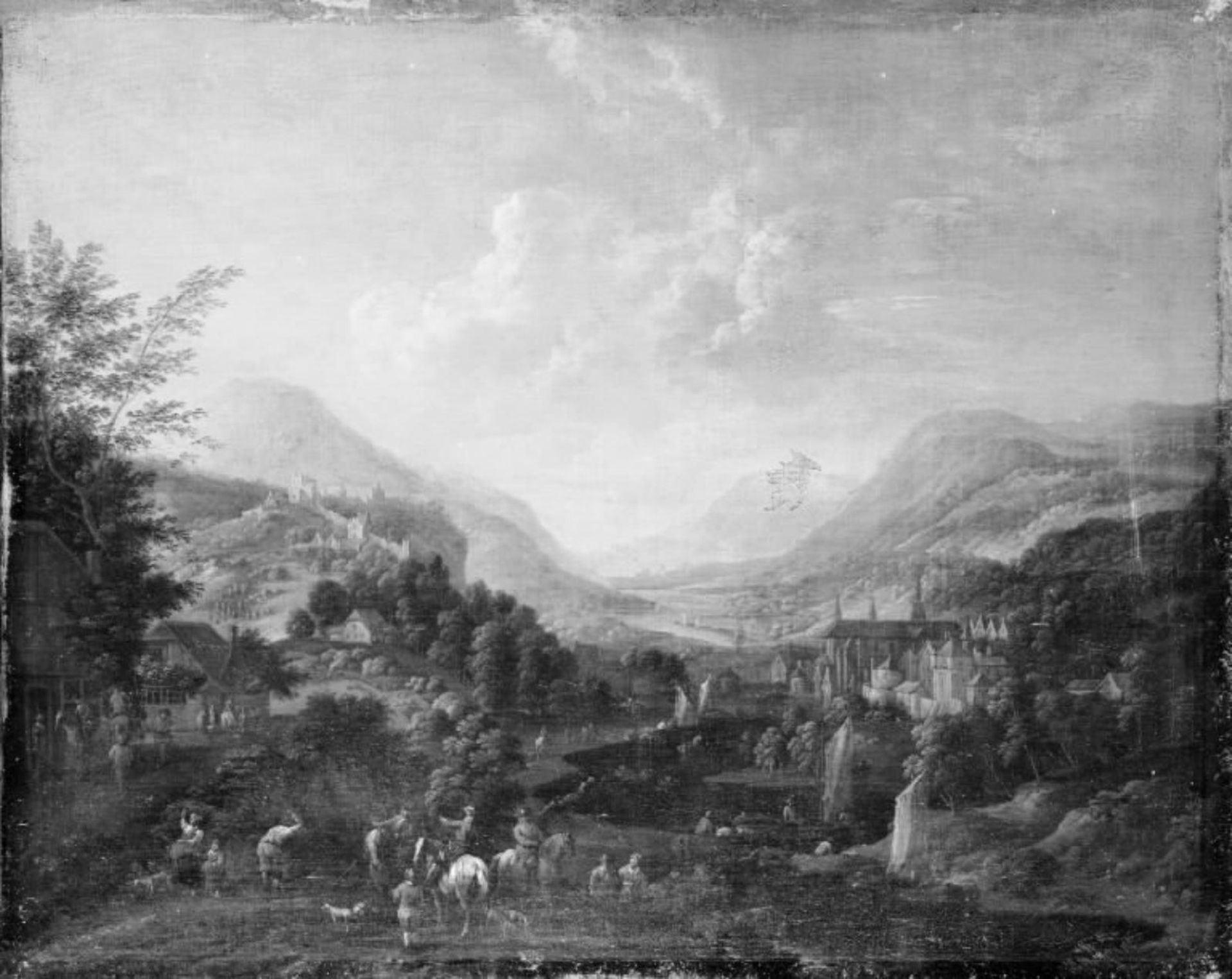 Landscape by the Rhine by F. Baets