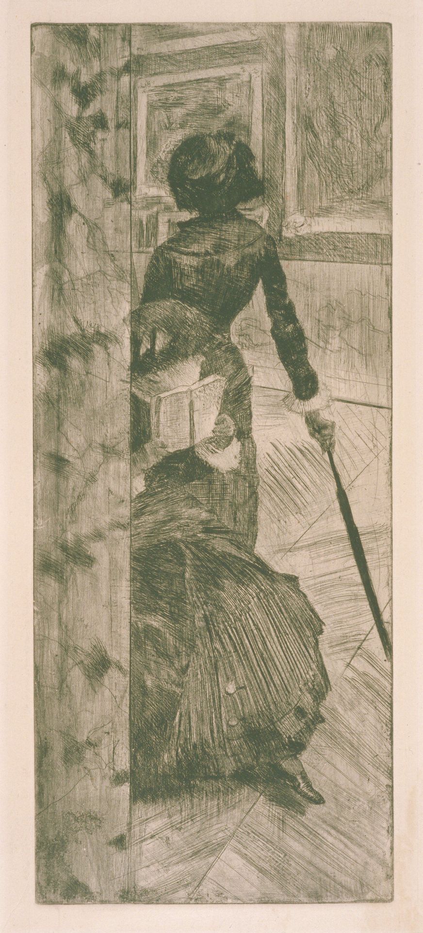 Mary Cassatt at the Louvre- The Paintings Gallery by Edgar Degas