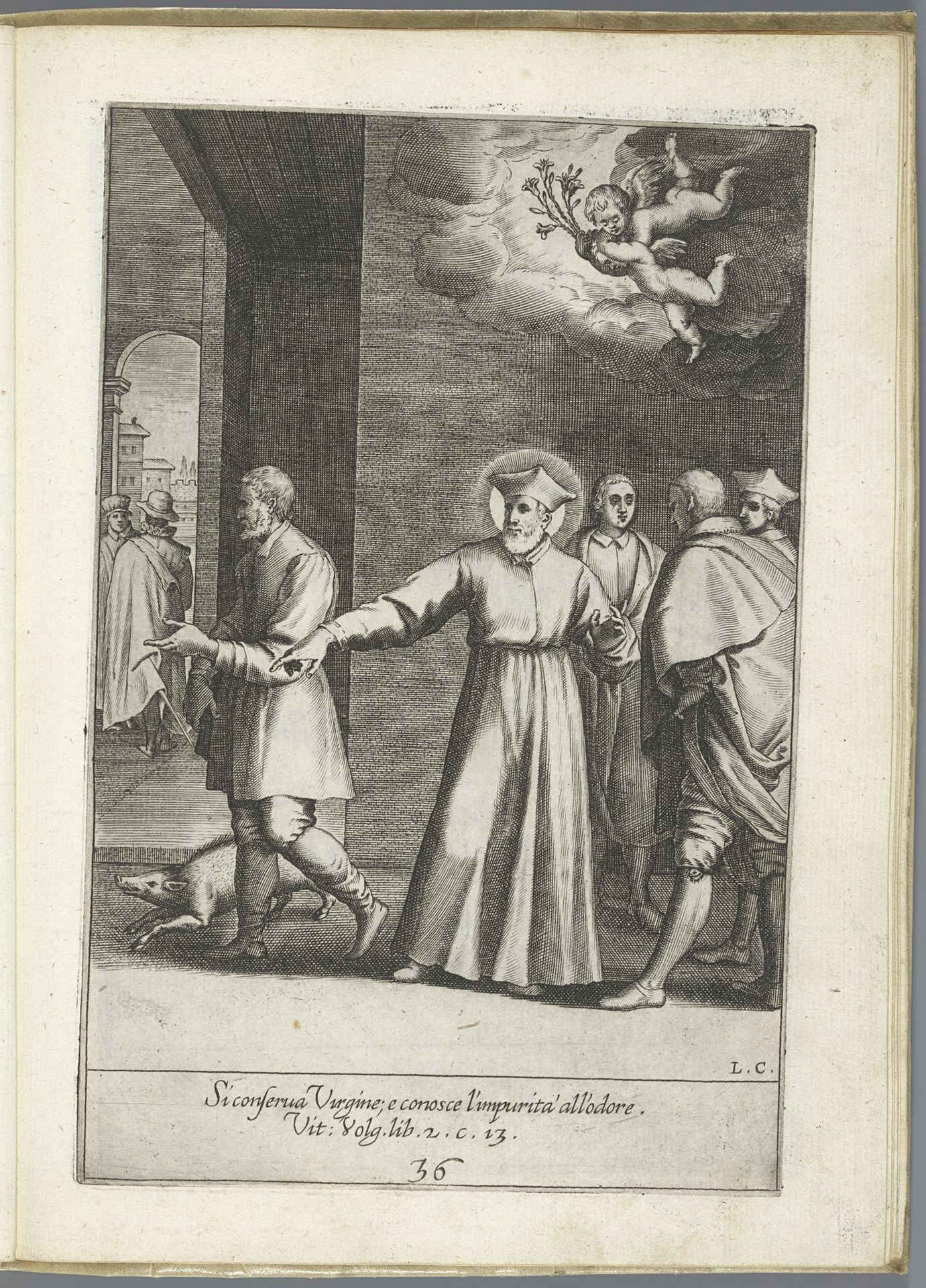 Filippo Neri herkent onreine geur by Luca Ciamberlano