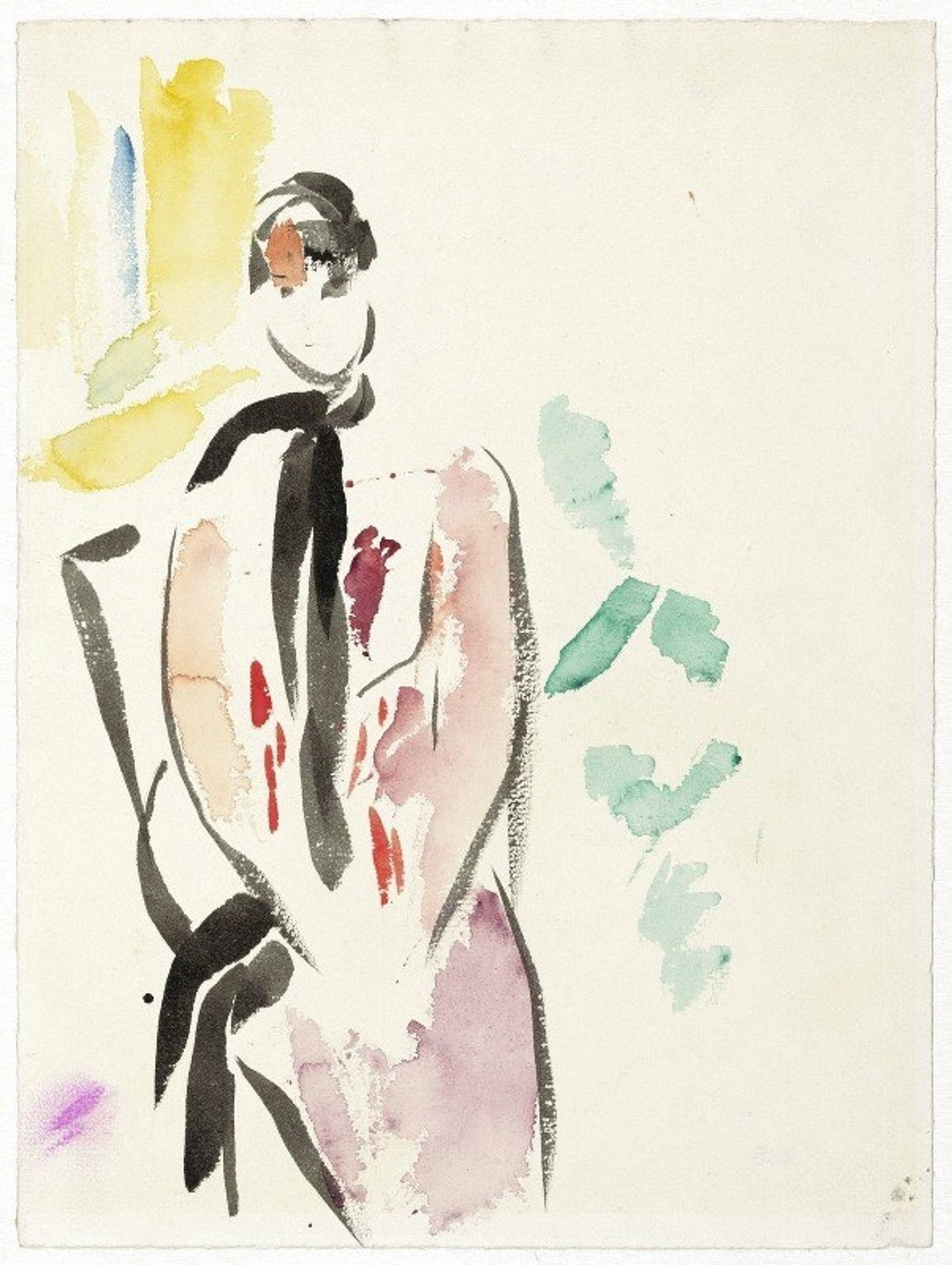 Schets voor een portret van mevrouw De Carnière-Wouters, echtgenote van de kunstenaar by Rik Wouters