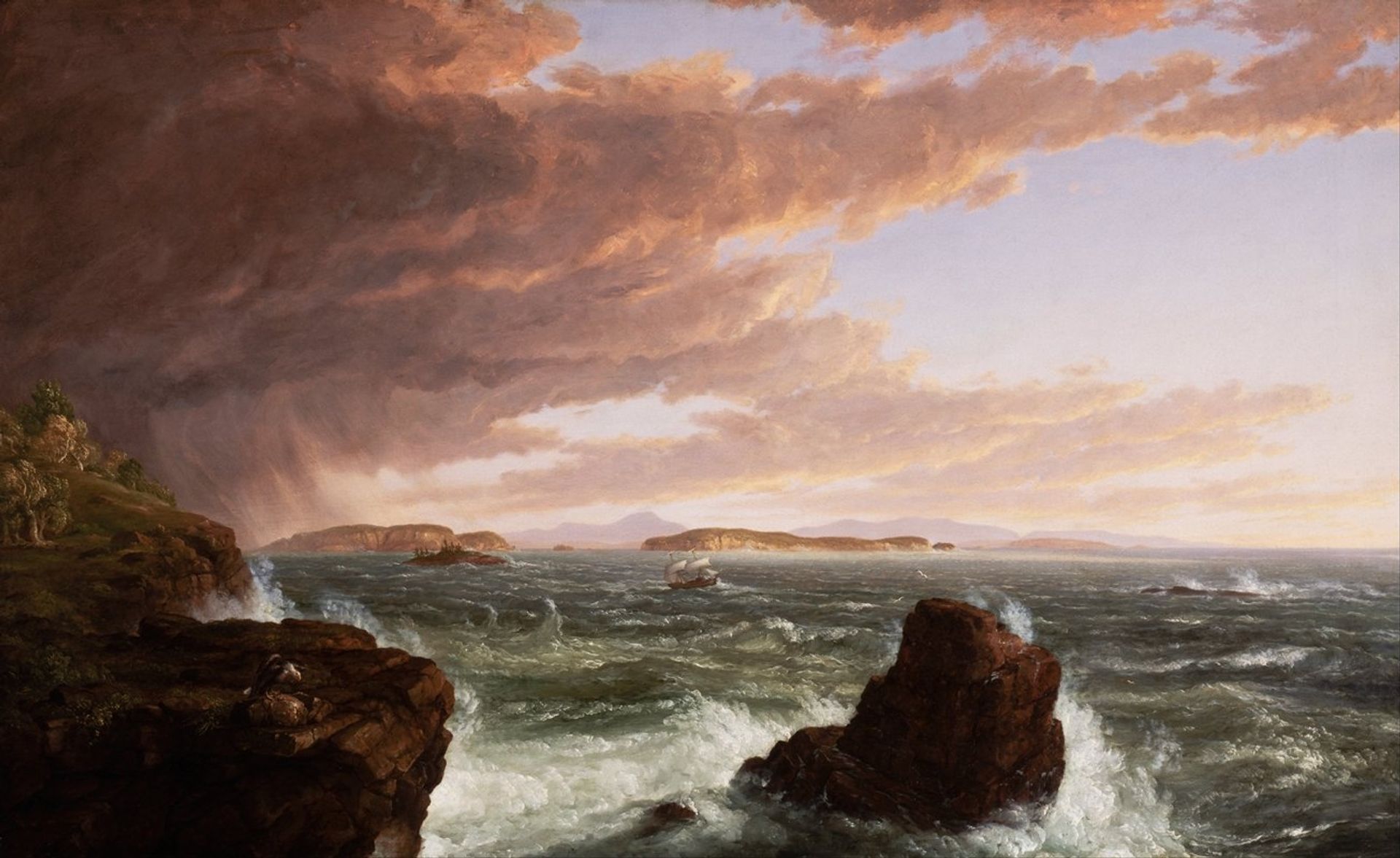 Views Across Frenchman’s Bay from Mt. Desert Island, After a Squall by Thomas Cole