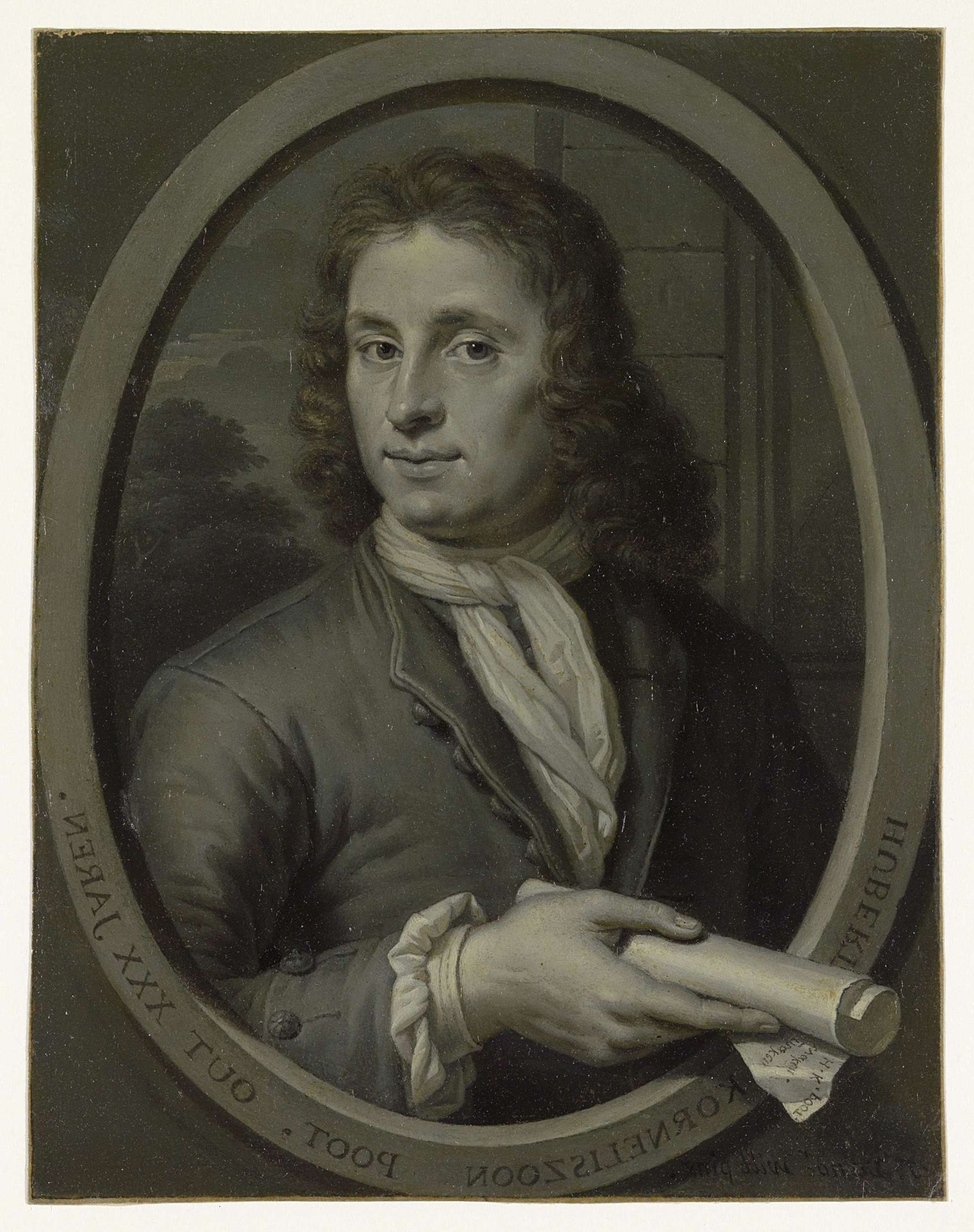 Portret van de schrijver Hubertus Kornelisz. Poot by Thomas van der Wilt