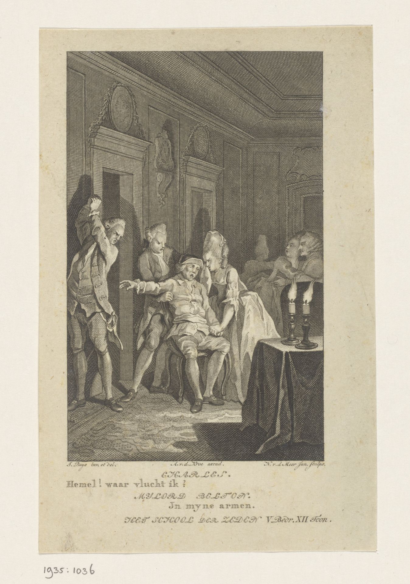 Consternatie om de gewonde Belton by Noach van der (II) Meer