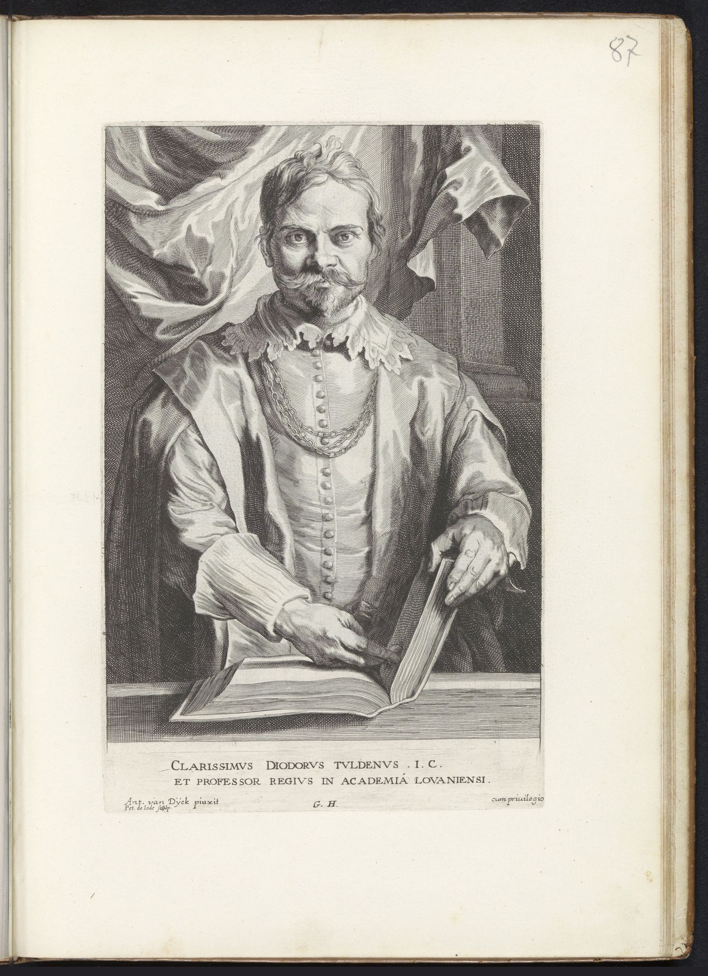 Portret van Theodore van Tulden by Pieter de (II) Jode