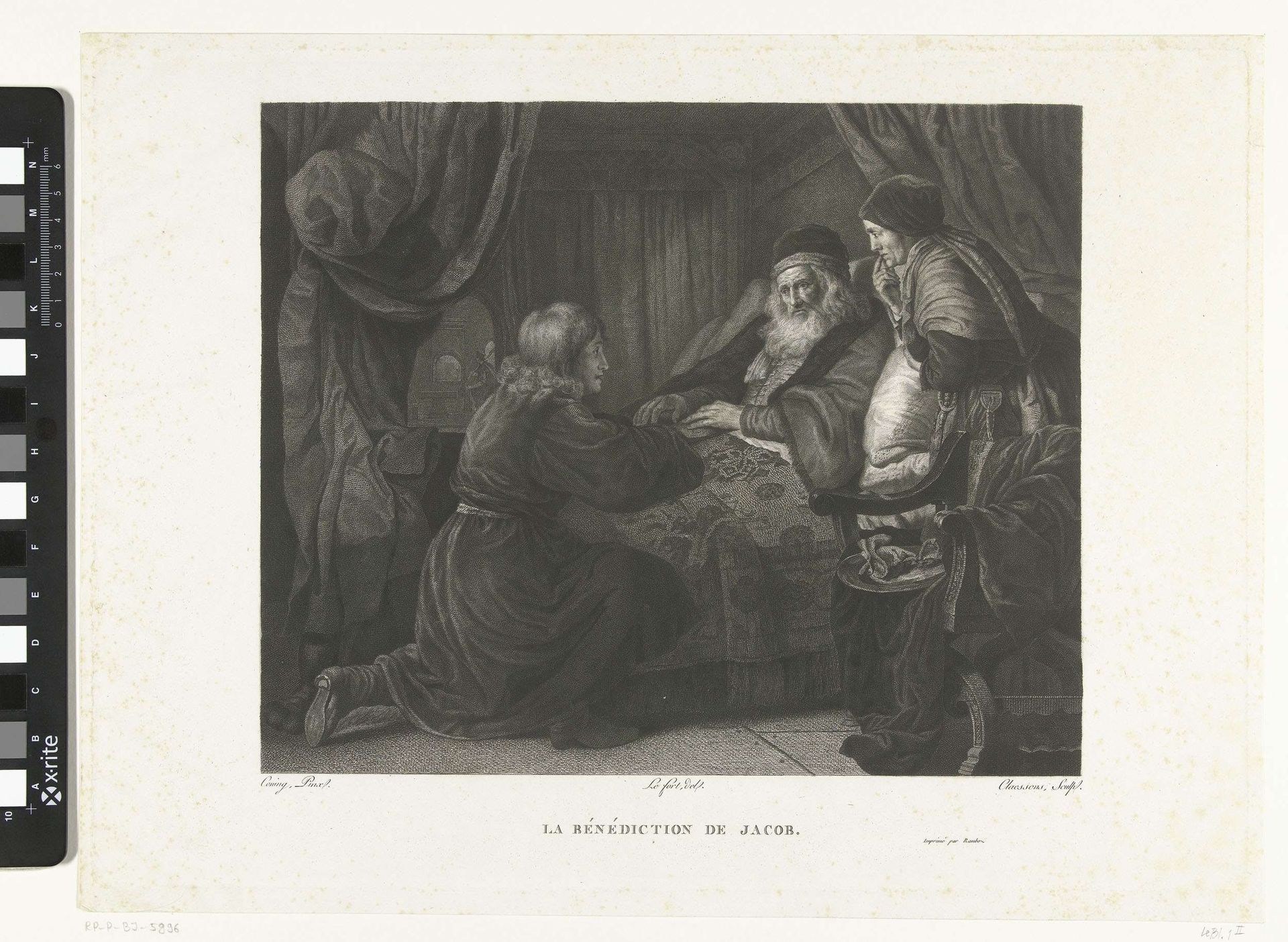 Isaak zegent Jakob by Lambertus Antonius Claessens