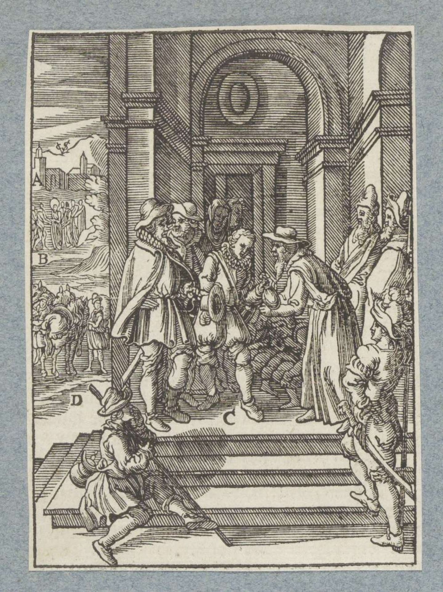 De verloren zoon ontvangt zijn erfdeel by Christoffel van (II) Sichem