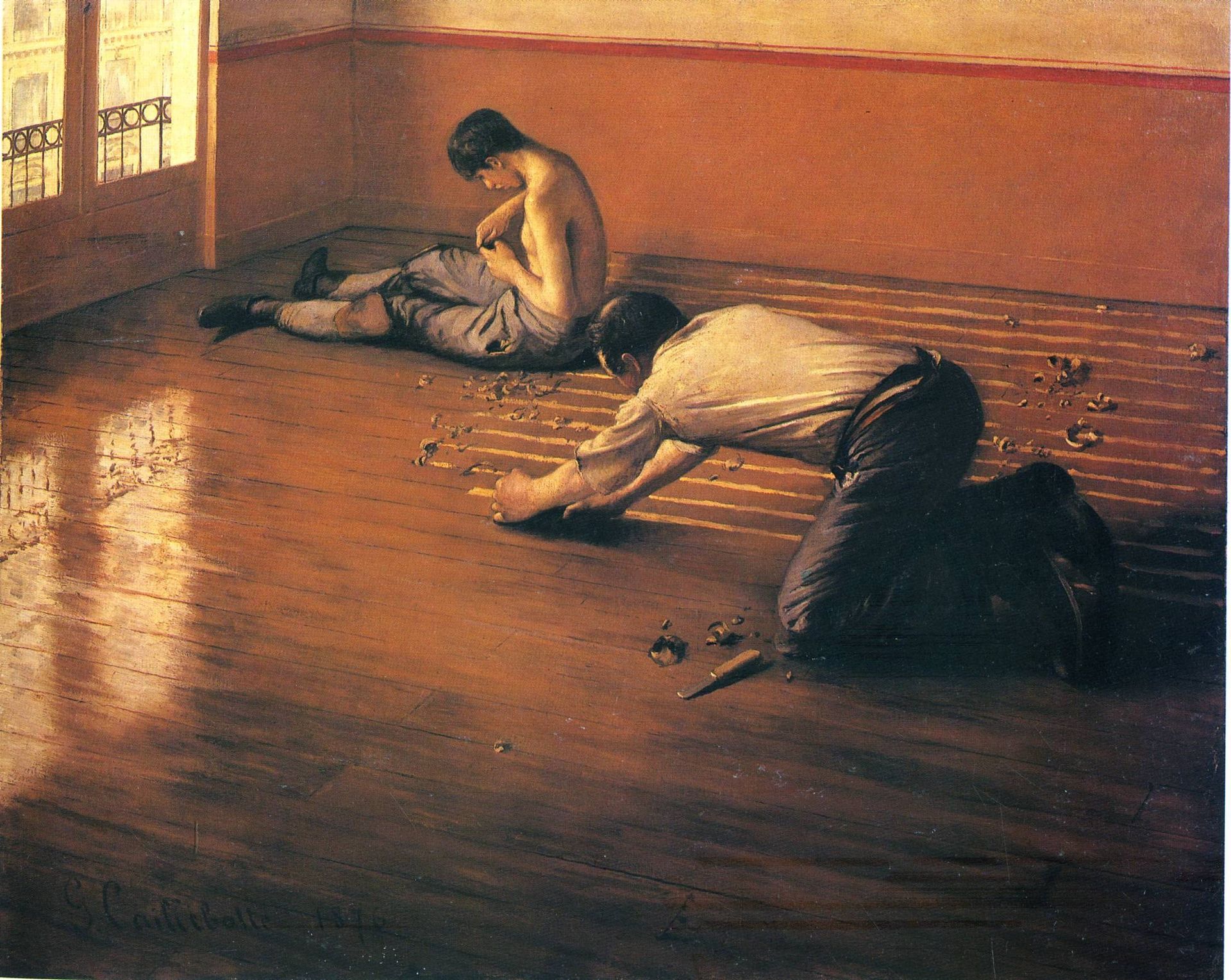 The Parquet Planers by Gustave Caillebotte