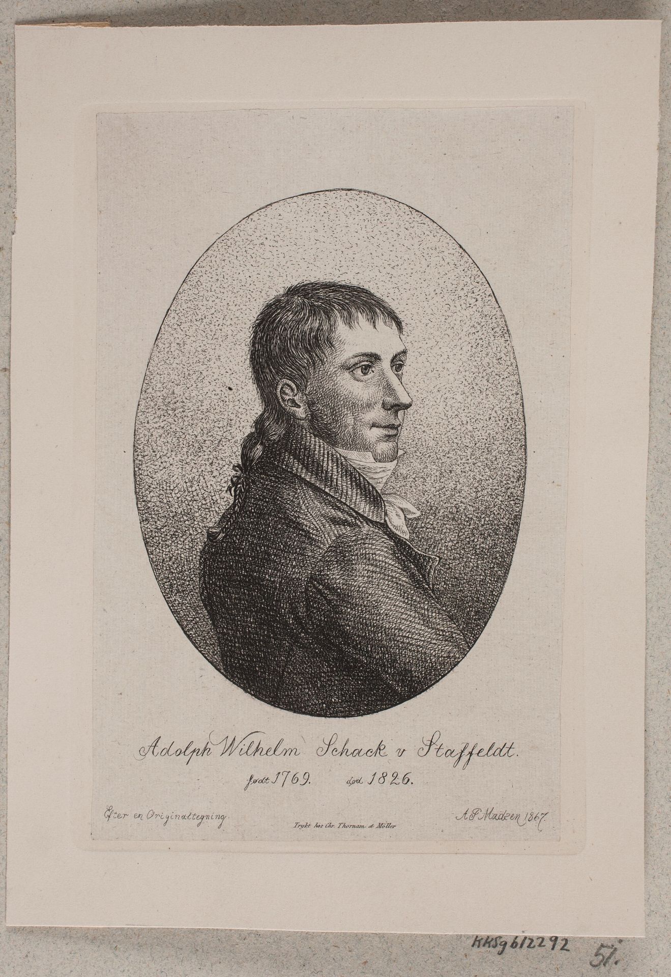 Adolf Wilhelm Schack von Staffeldt by Madsen, A.P.