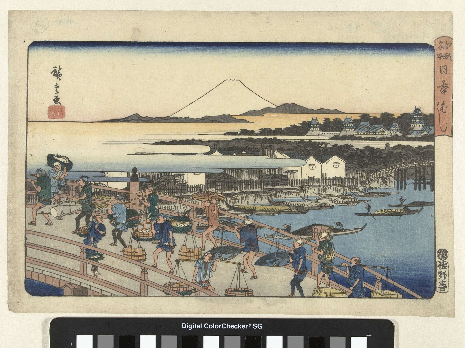Kooplui op Nihonbashi by Utagawa Hiroshige (I)