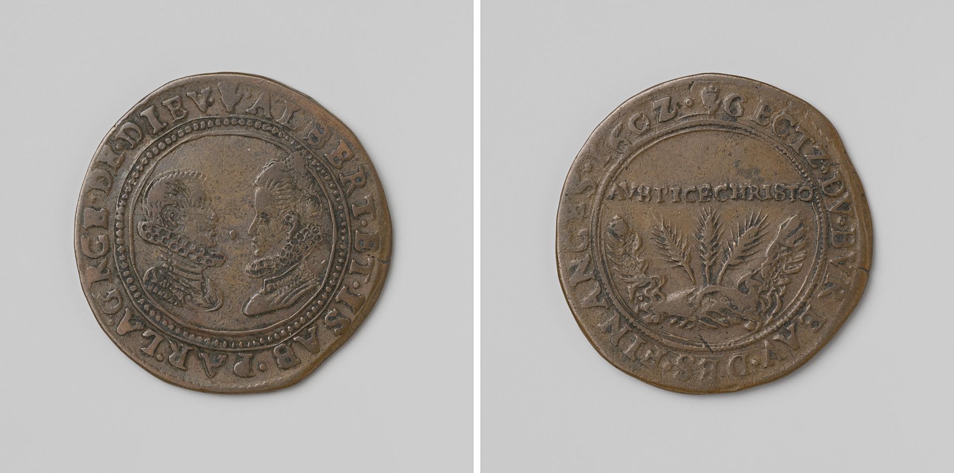 Albrecht en Isabella van Oostenrijk, rekenpenning van de raad van Financiën by Anonymous