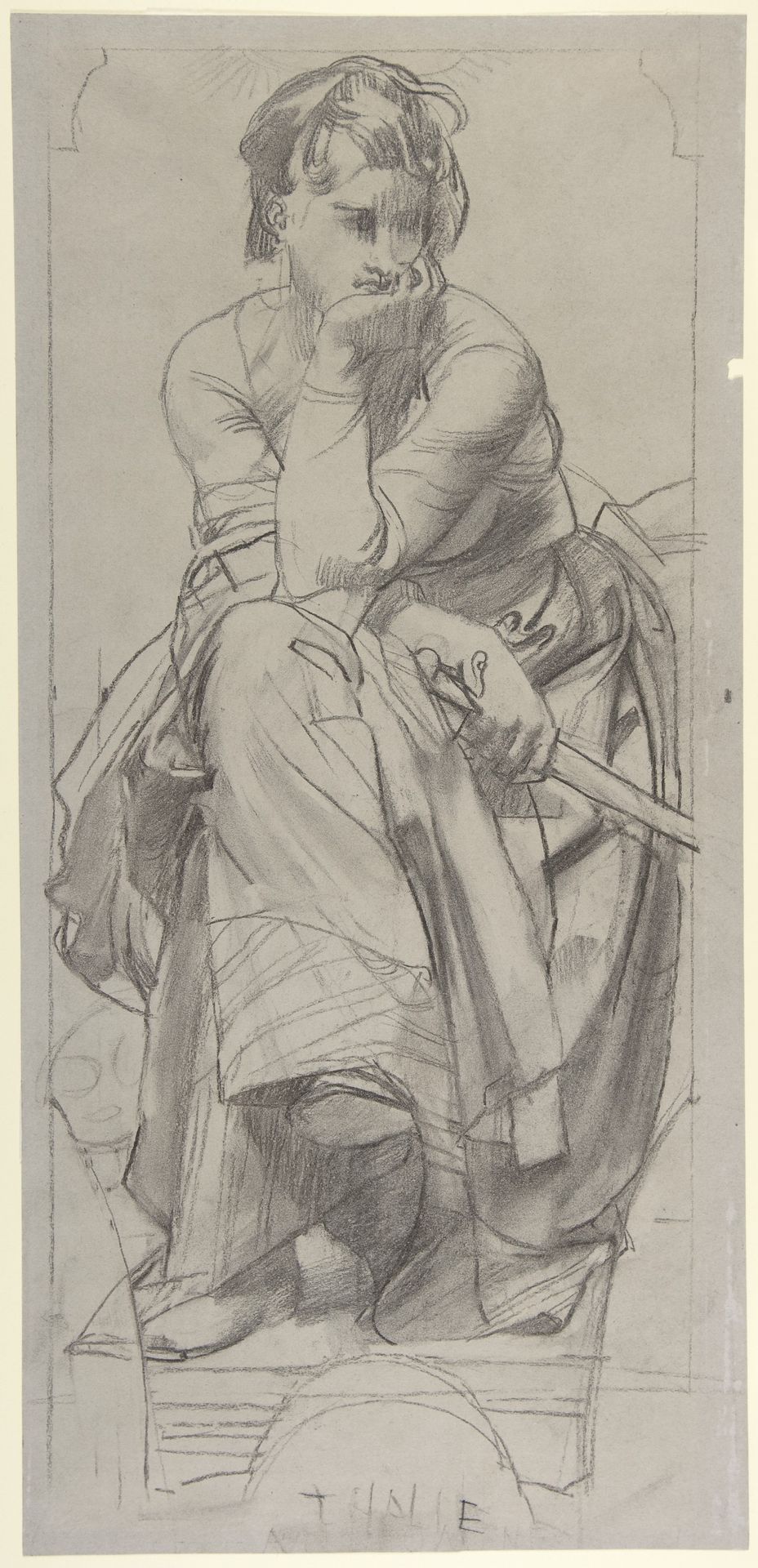 Study for the Muse Thalia by Paul Baudry