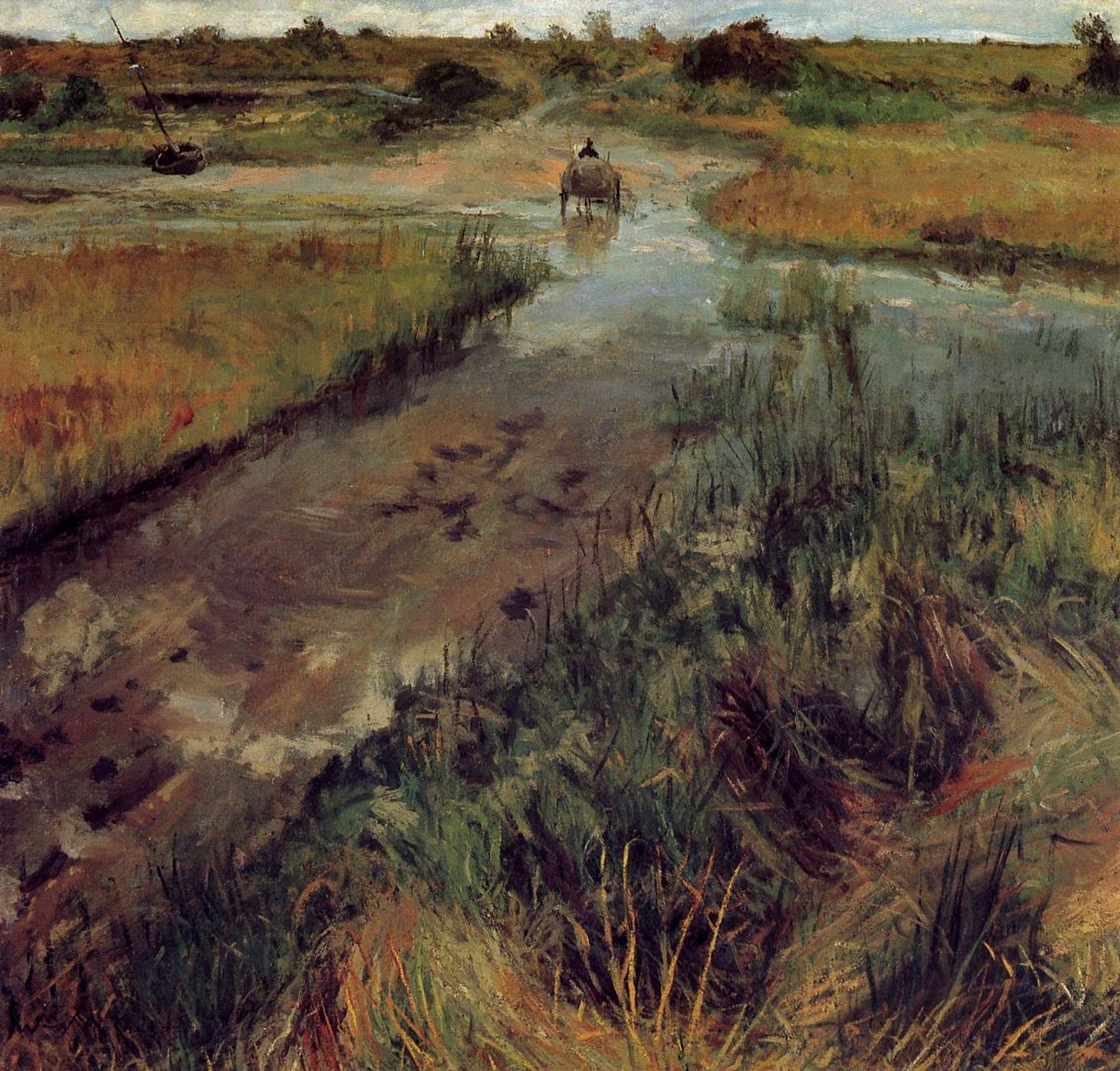 Swollen Stream at Shinnecock by William Merritt Chase