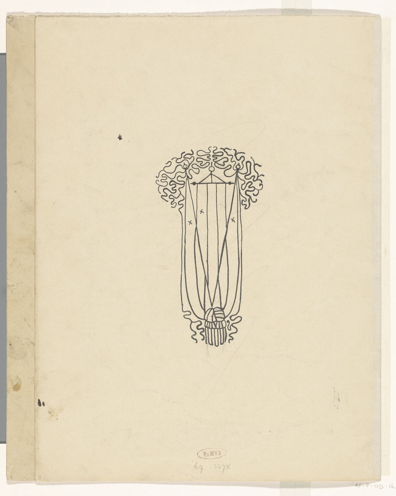 Vignet met kwasten by Carel Adolph Lion Cachet