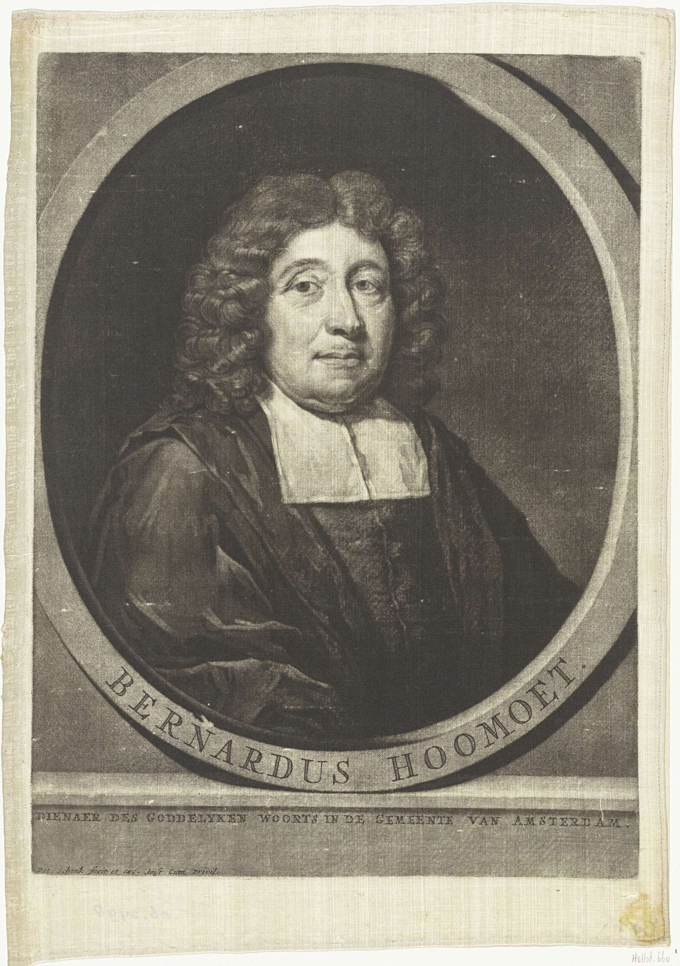 Portret van Bernardus Homoet by Pieter Schenk
