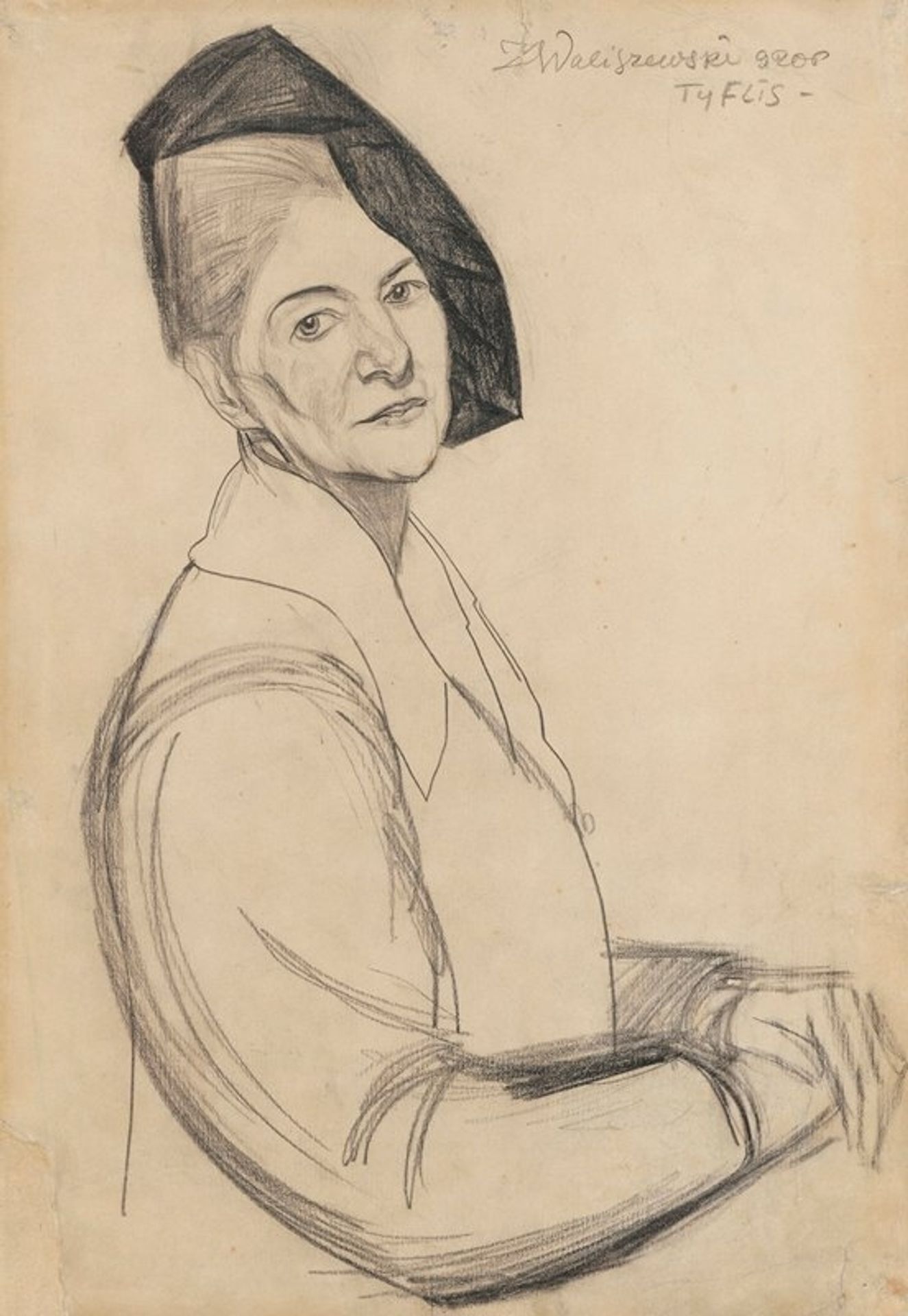 Portrait of a mother by Zygmunt Waliszewski