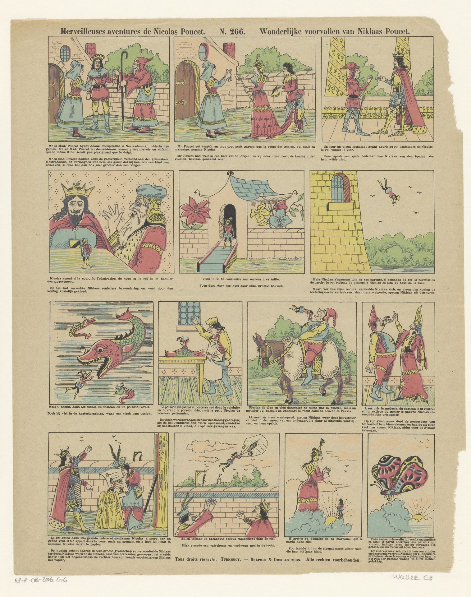 Merveilleuses aventures de Nicolas Poucet / Wonderlijke voorvallen van Niklaas Poucet by Brepols & Dierckx zoon