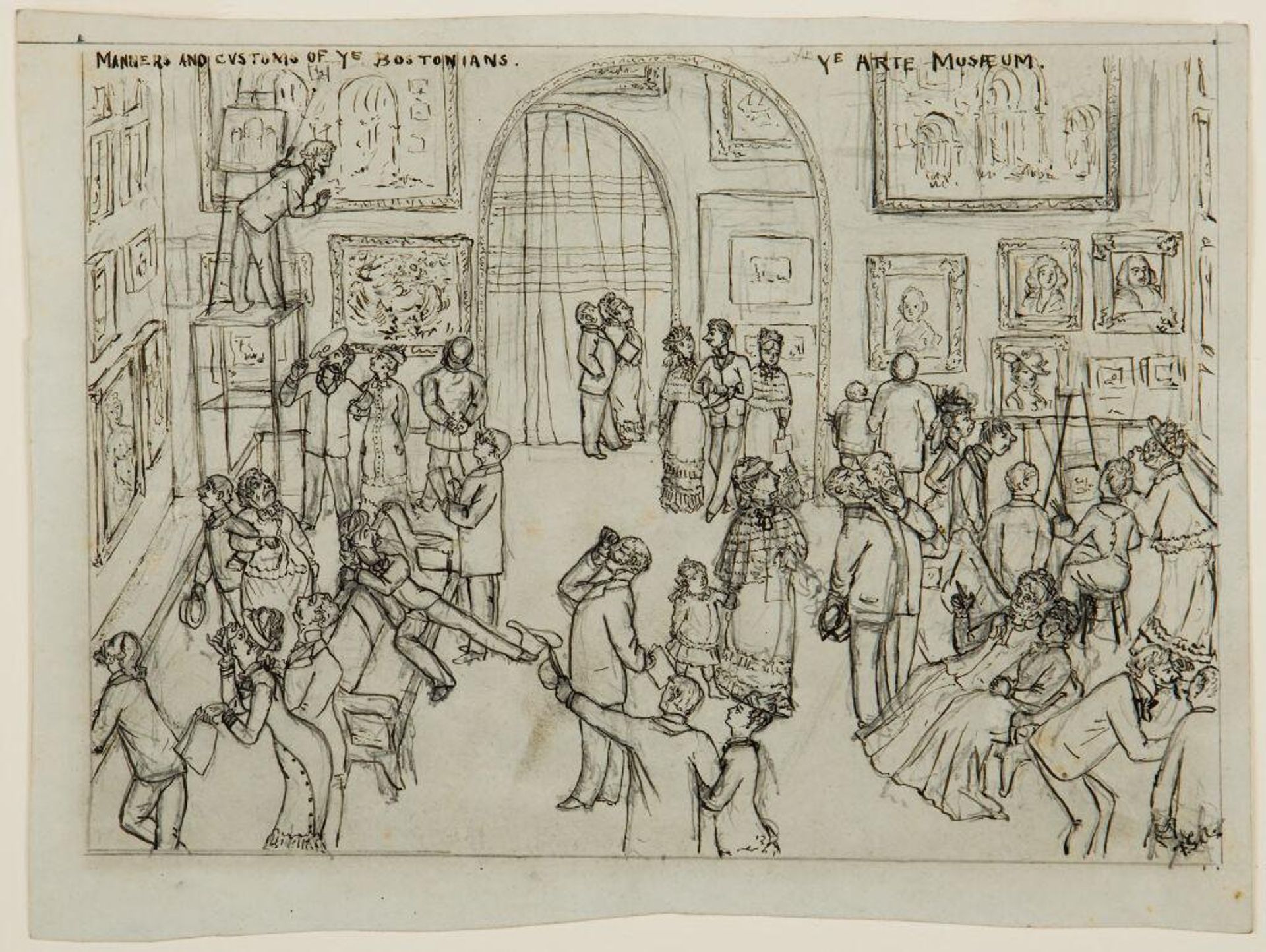 Ye Arte Museum, from "Manners and Customs of Ye Bostonians" by Francis Gilbert Attwood