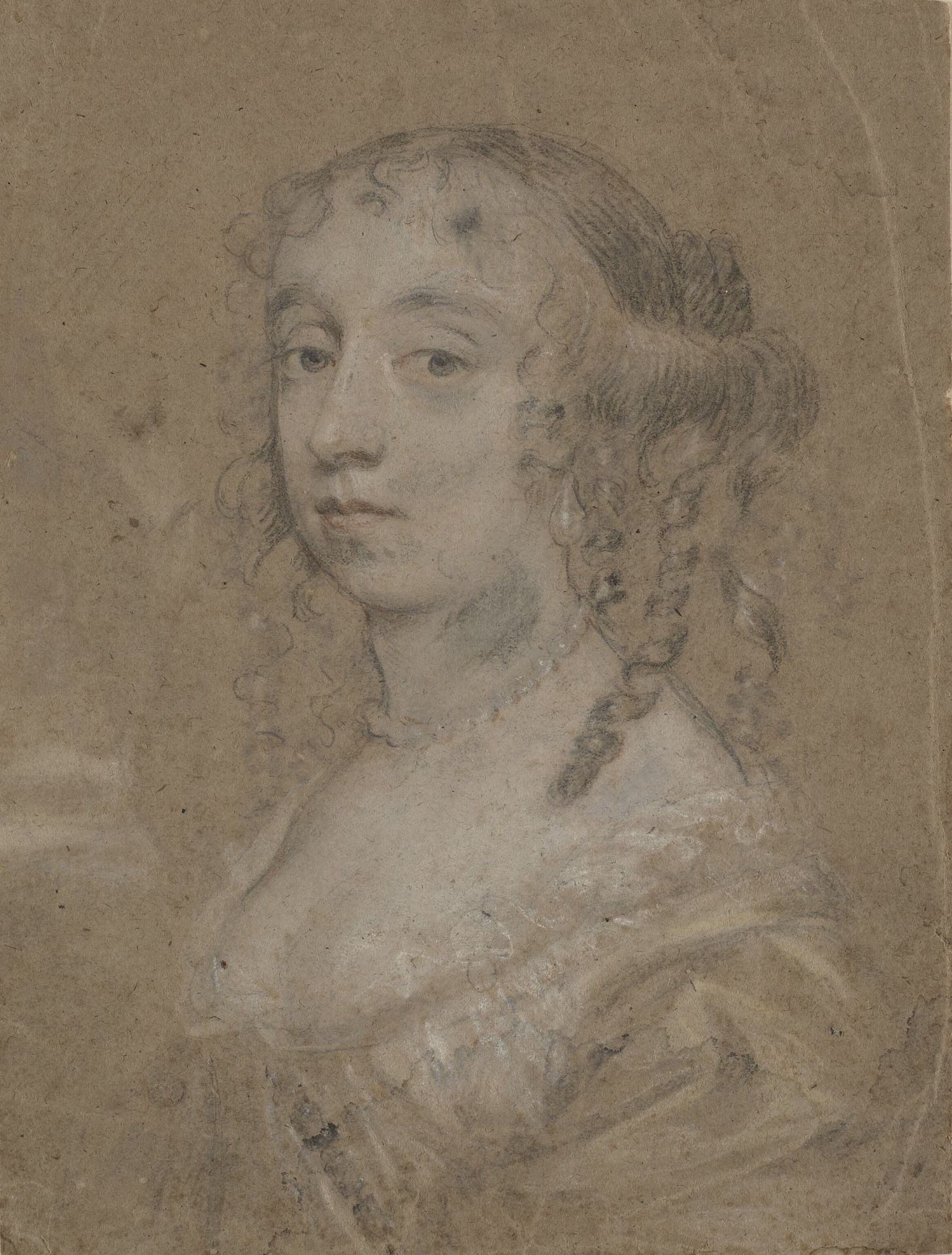 Head and shoulders portrait of a lady by Sir Peter Lely