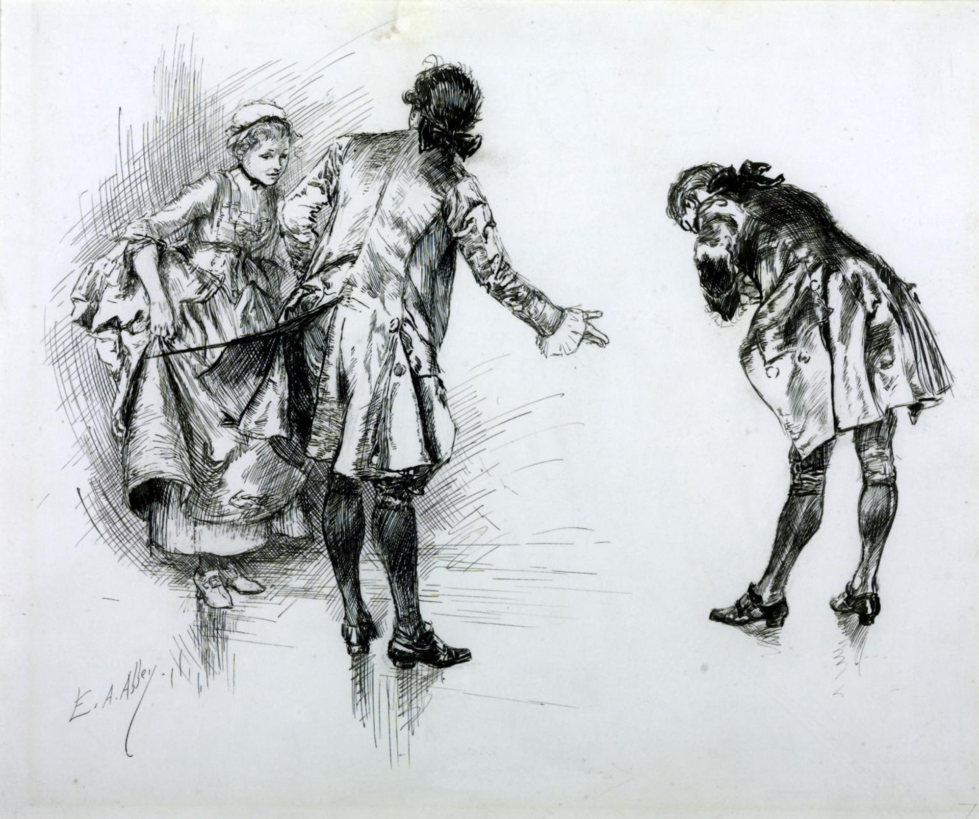 Illustration to ‘She Stoops to Conquer’ by Edwin Austin Abbey