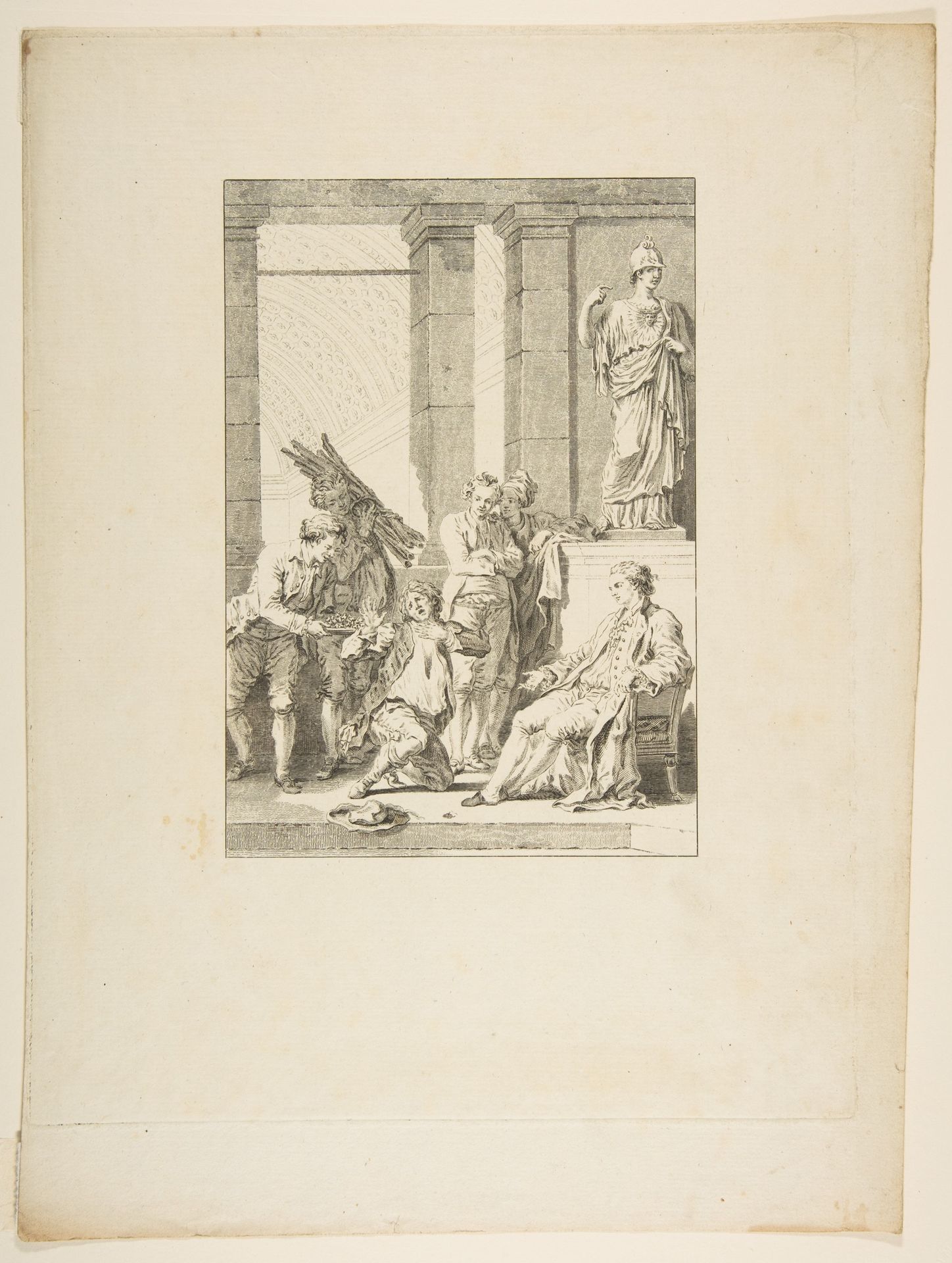 Le Paysan qui avait offense son Seigneur, from "Contes et nouvelles en vers par Jean de La Fontaine.  A Paris, de l'imprimerie de  P. Didot, l'an III de la République, 1795" by Jean-Honoré Fragonard