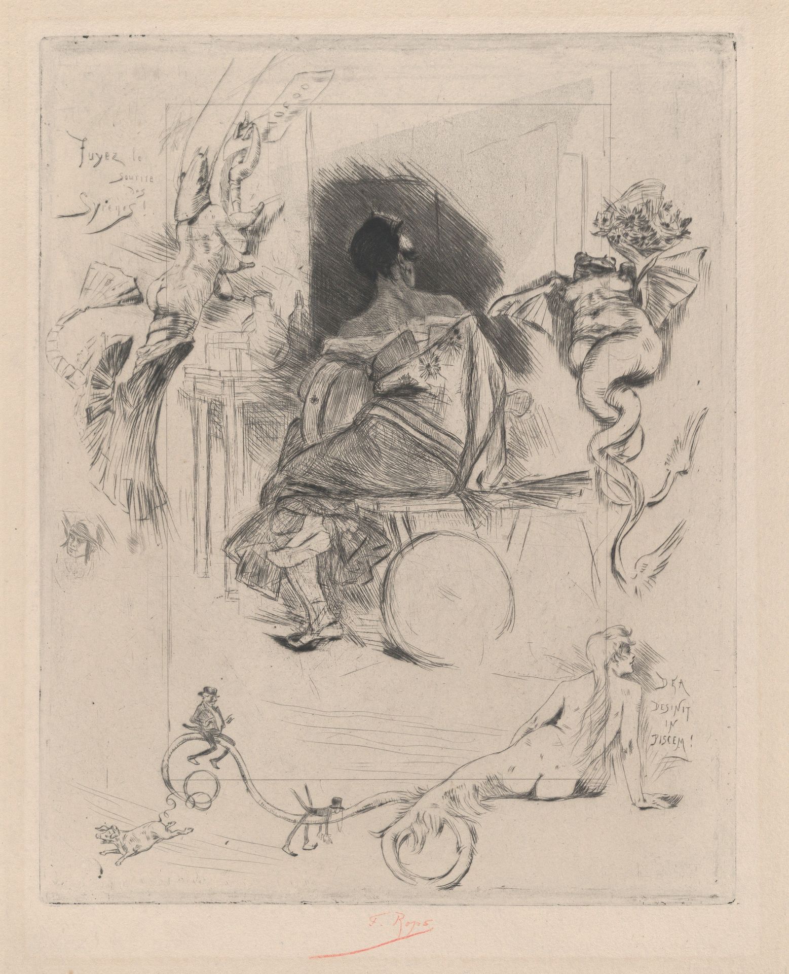 The Last Maja by Felicien Rops