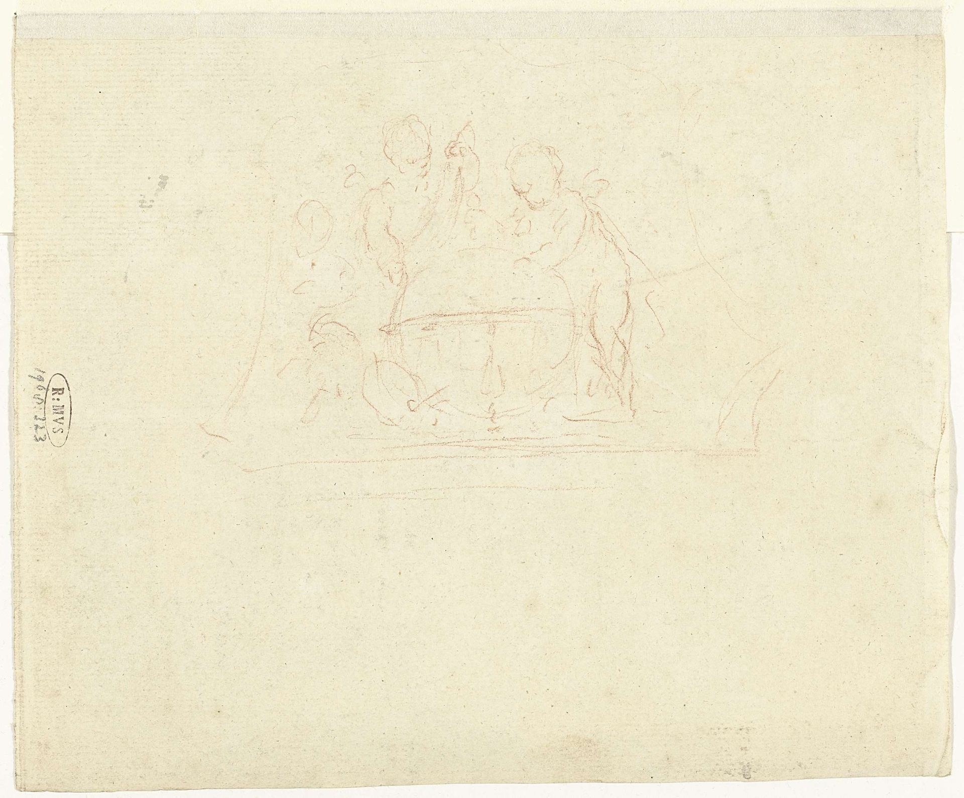 Putti rond een wereldbol by Dionys van Nijmegen