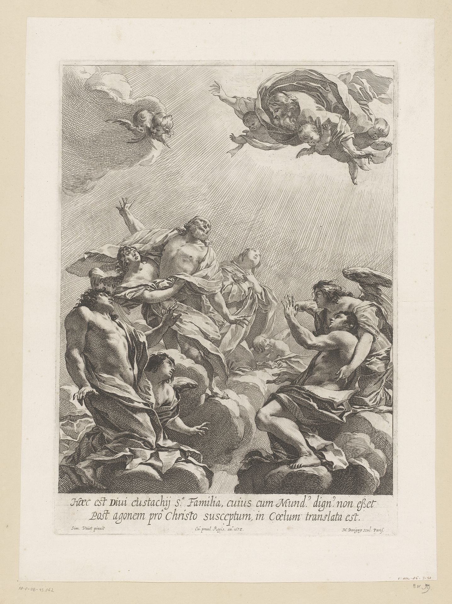Familie van Eustachius van Rome by Michel Dorigny