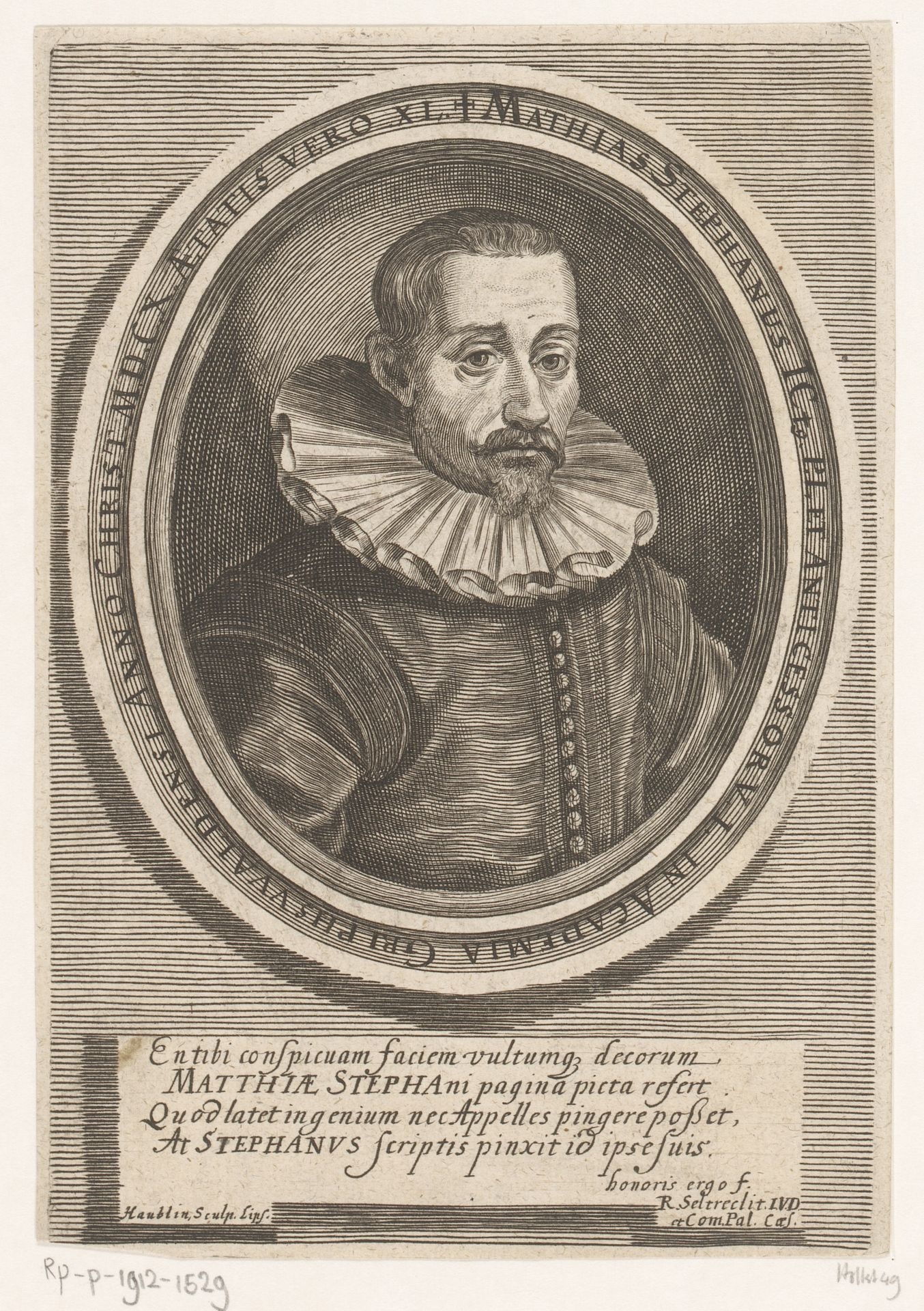 Portret van Mathias Stephani op 40-jarige leeftijd by Nicolaus Häublin