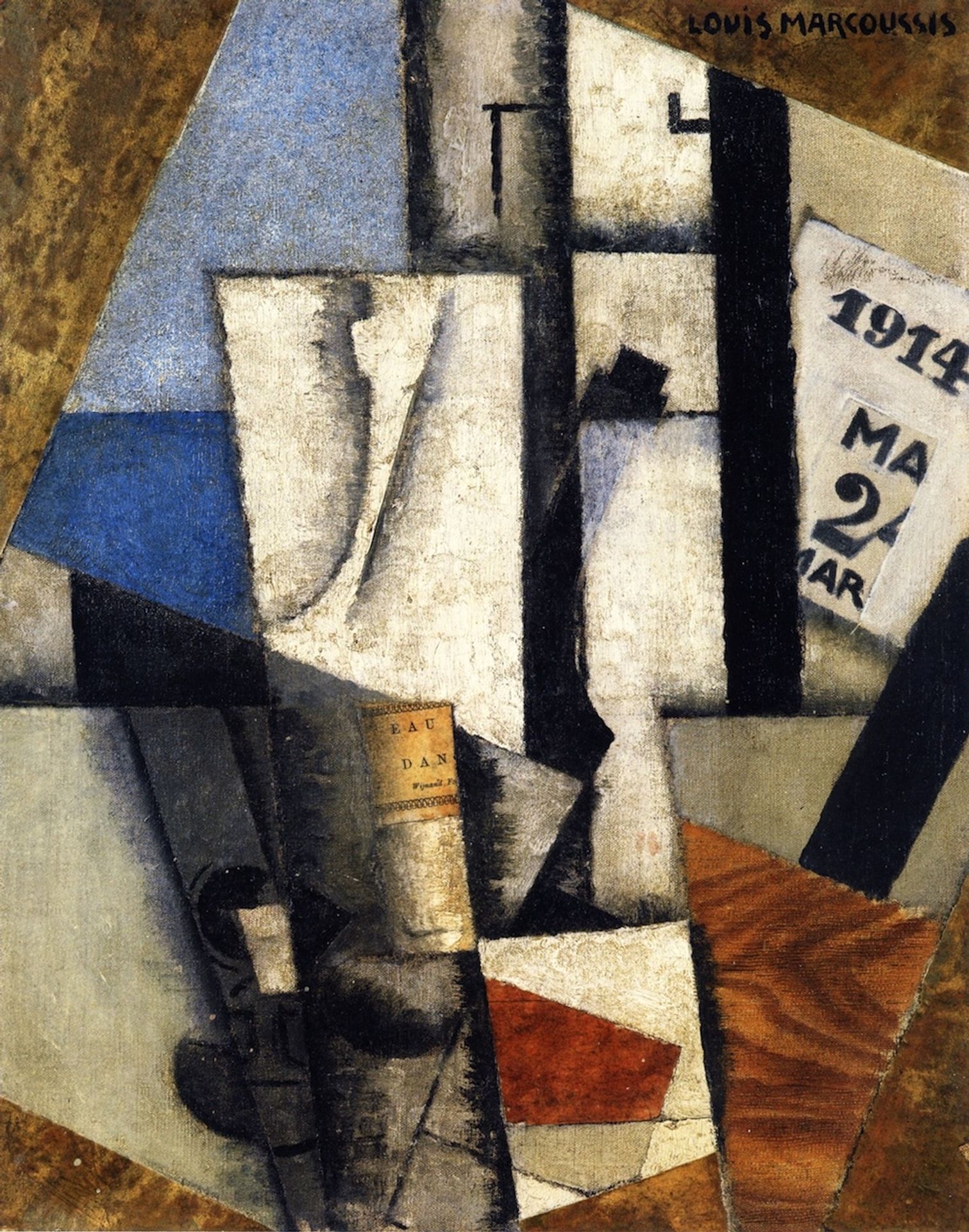 Still Life with Ephemeris by Louis Marcoussis