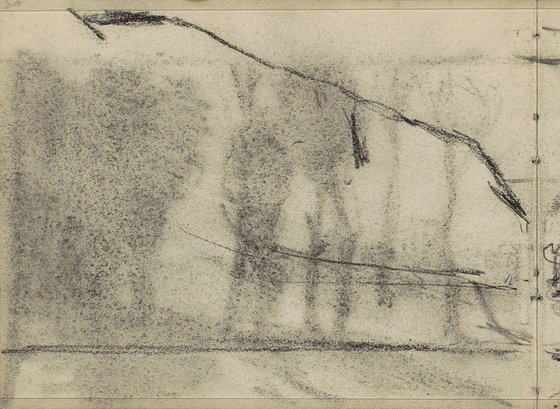 Studie, vermoedelijk een landschap by Hermannus Adrianus van Oosterzee